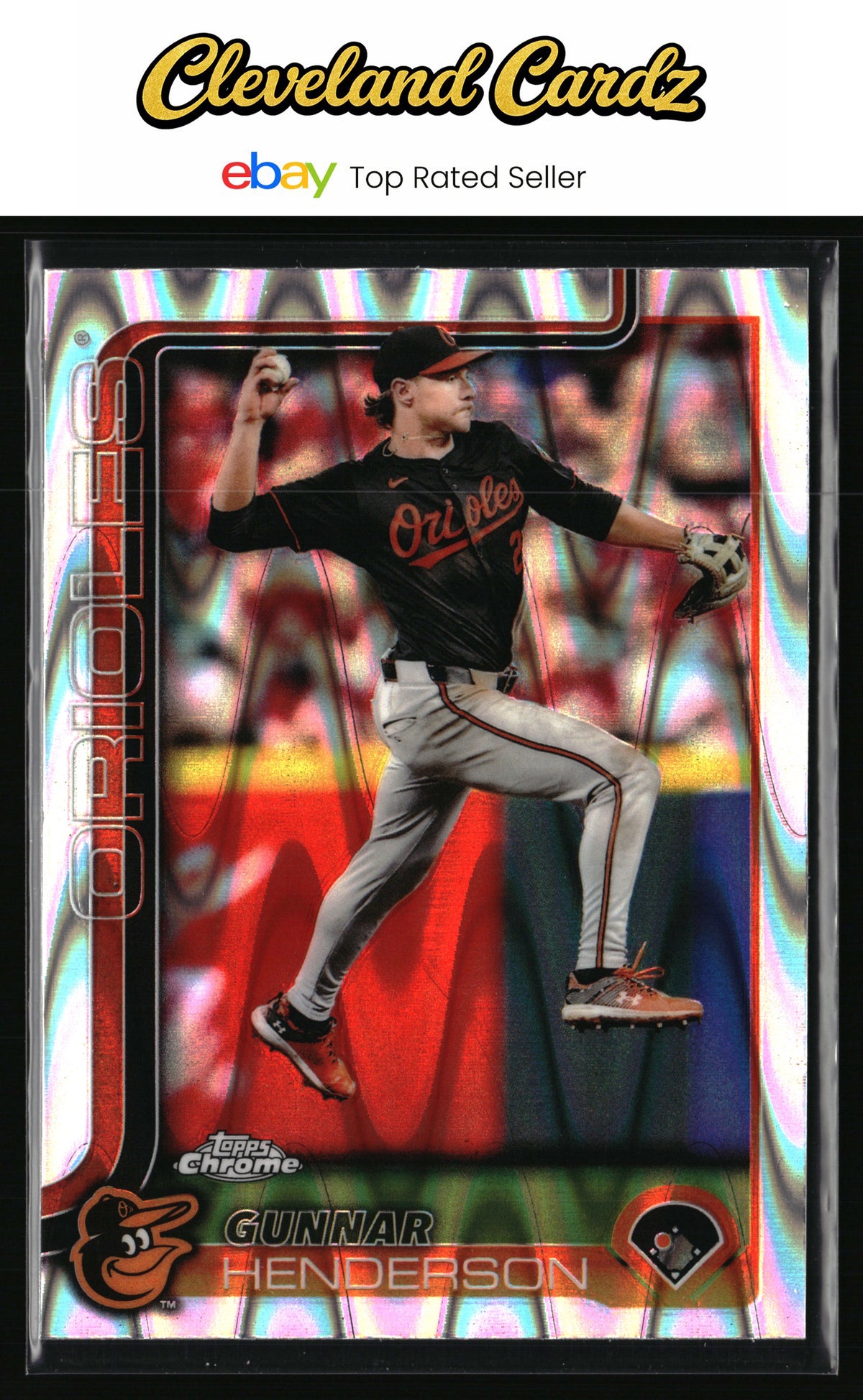 2025 Topps Chrome #213 Gunnar Henderson RayWave Refractors