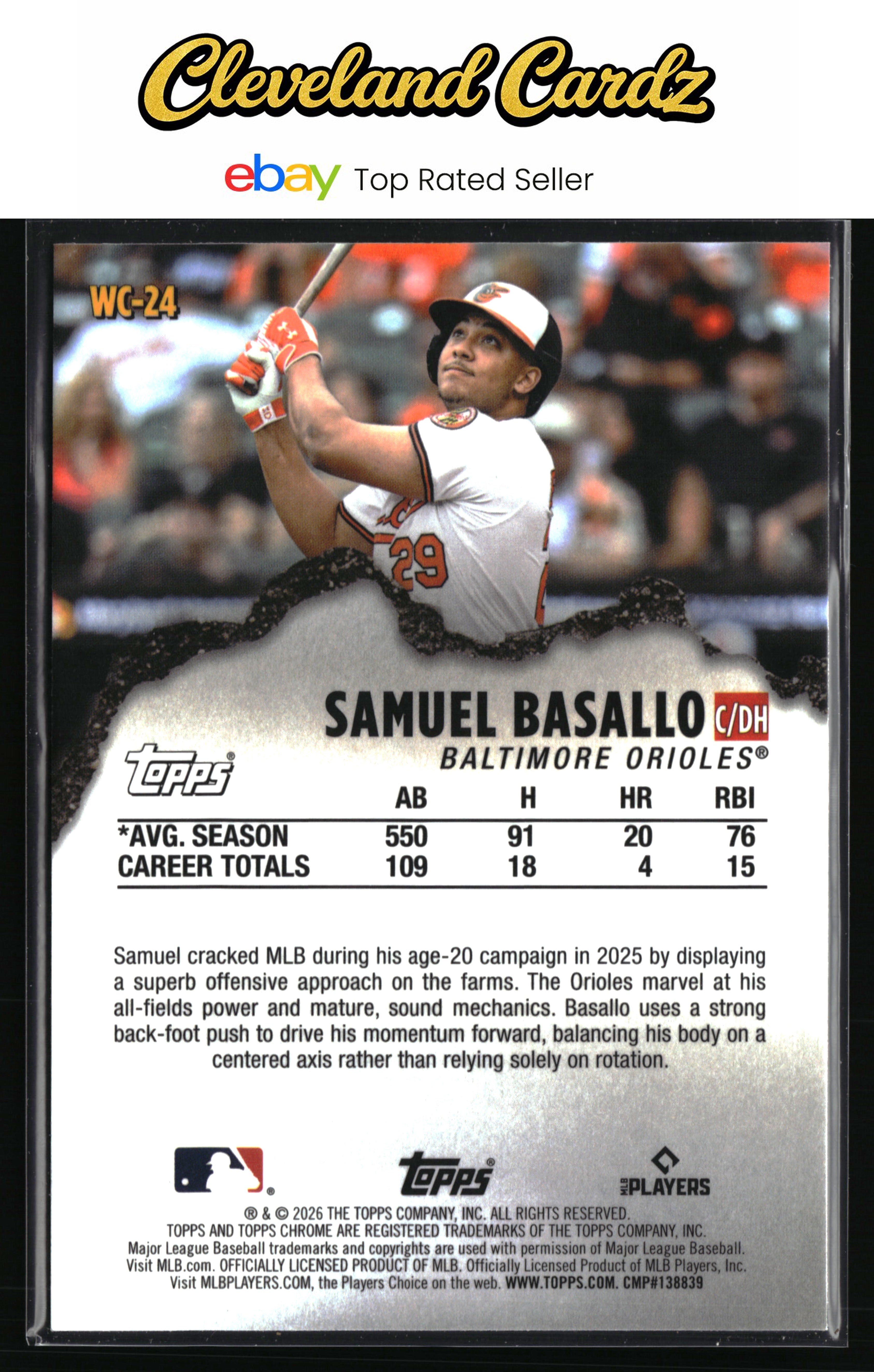 2026 Topps Chrome #WC-24 Samuel Basallo Wrecking Crew