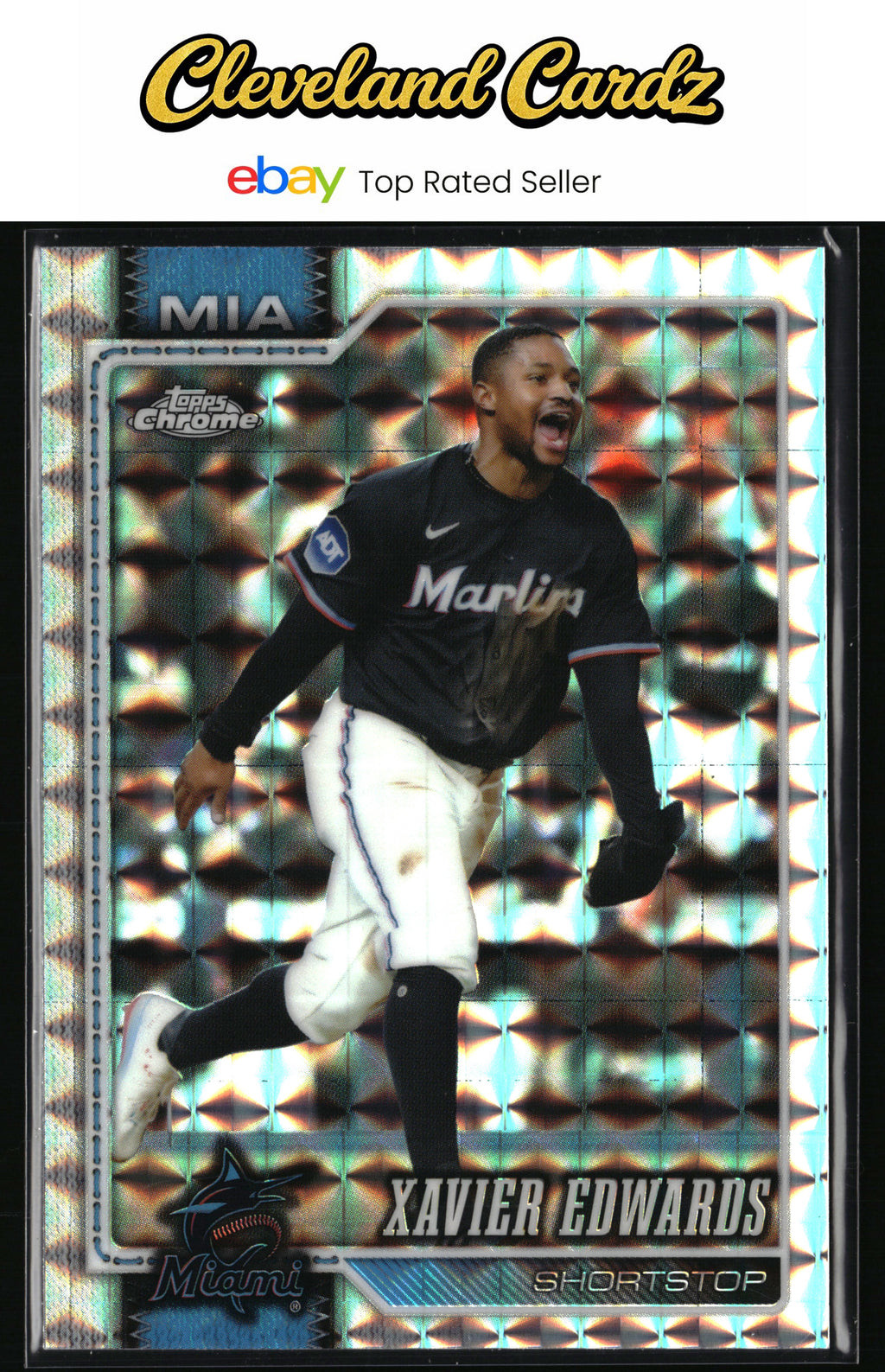 2026 Topps Chrome #204 Xavier Edwards Geometric Refractors