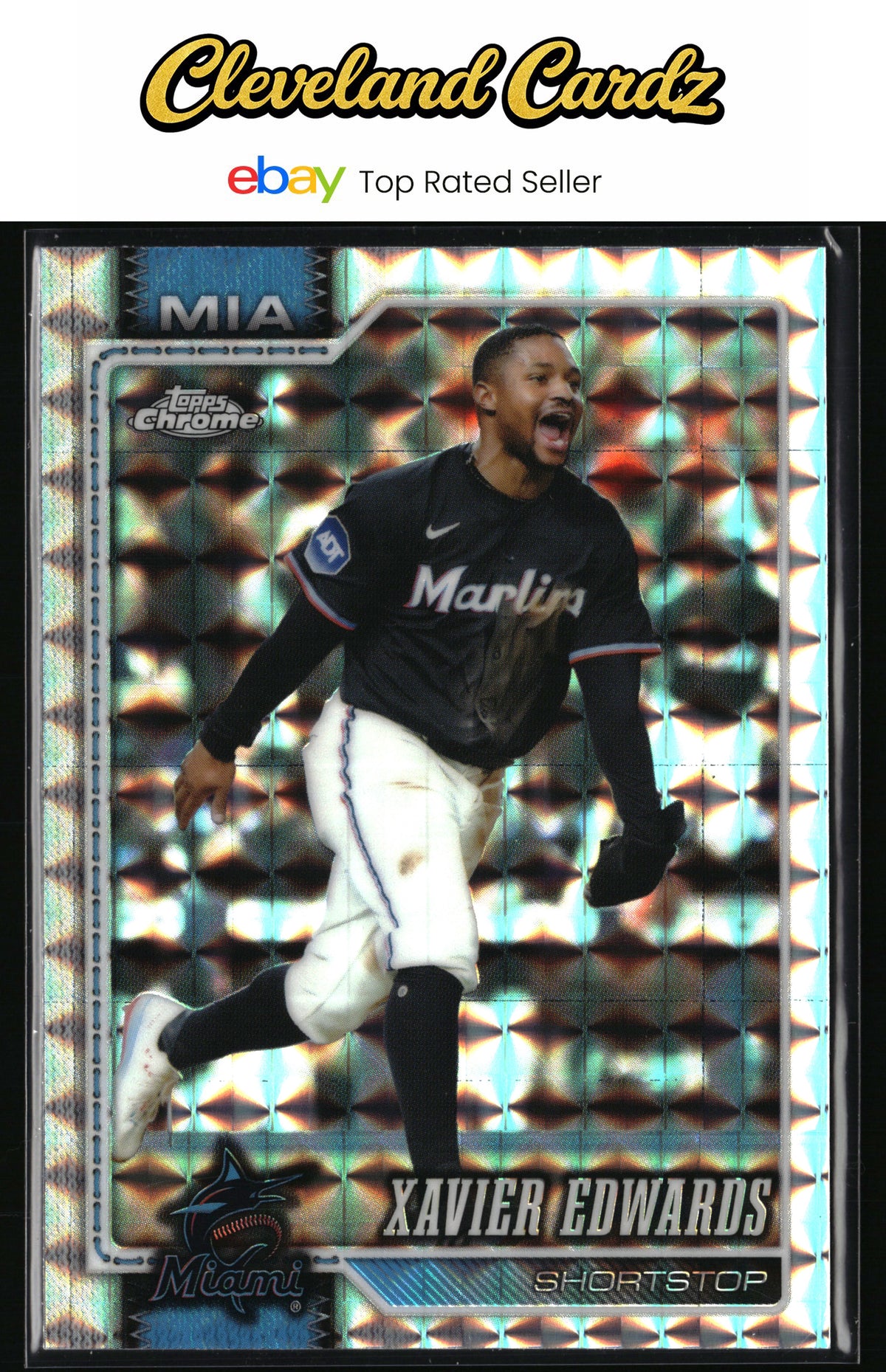 2026 Topps Chrome #204 Xavier Edwards Geometric Refractors