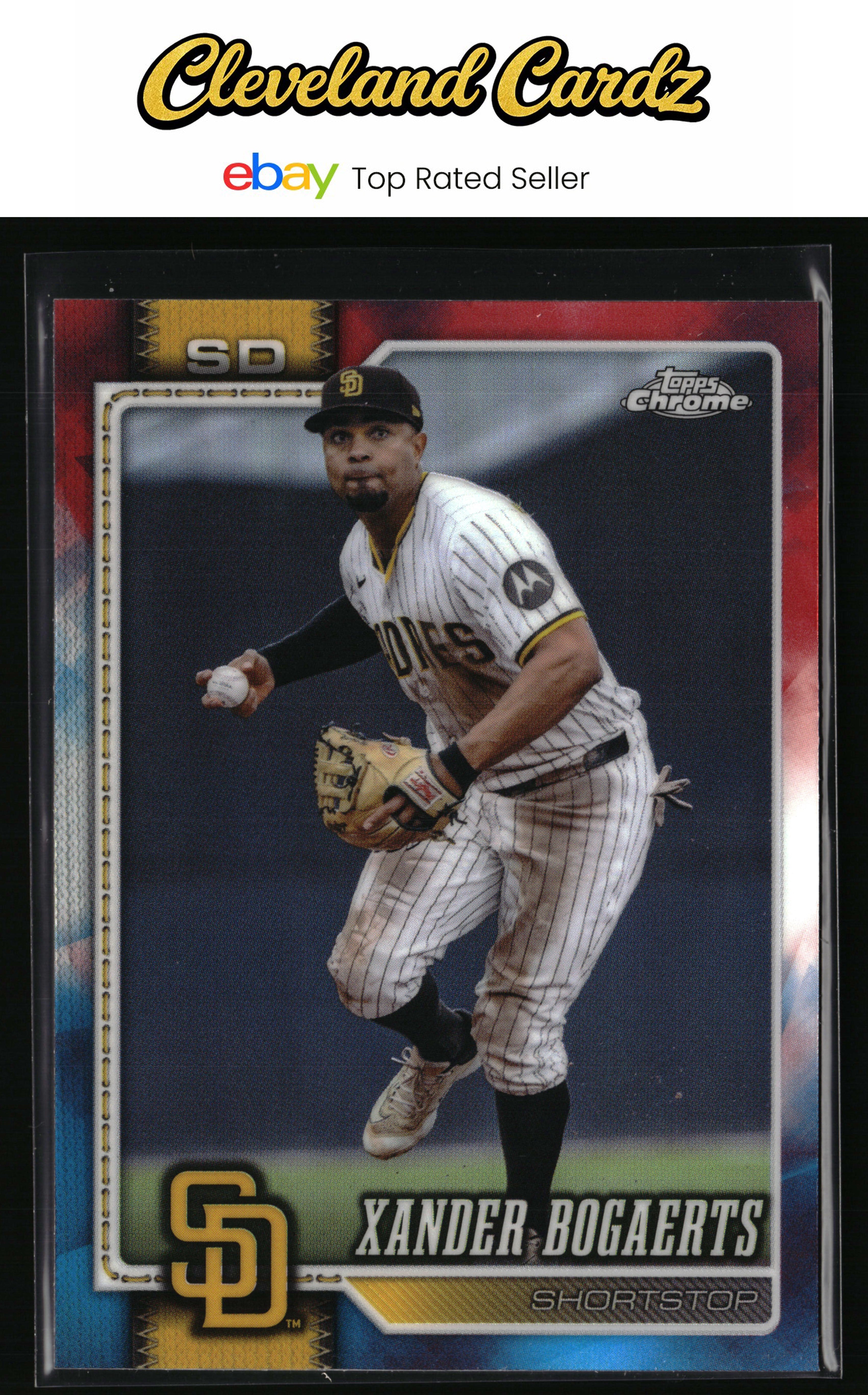 2026 Topps Chrome #155 Xander Bogaerts Red White and Blue Refractors