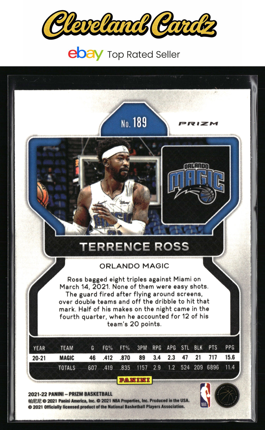 2021-22 Panini Prizm #189 Terrence Ross Pink Ice