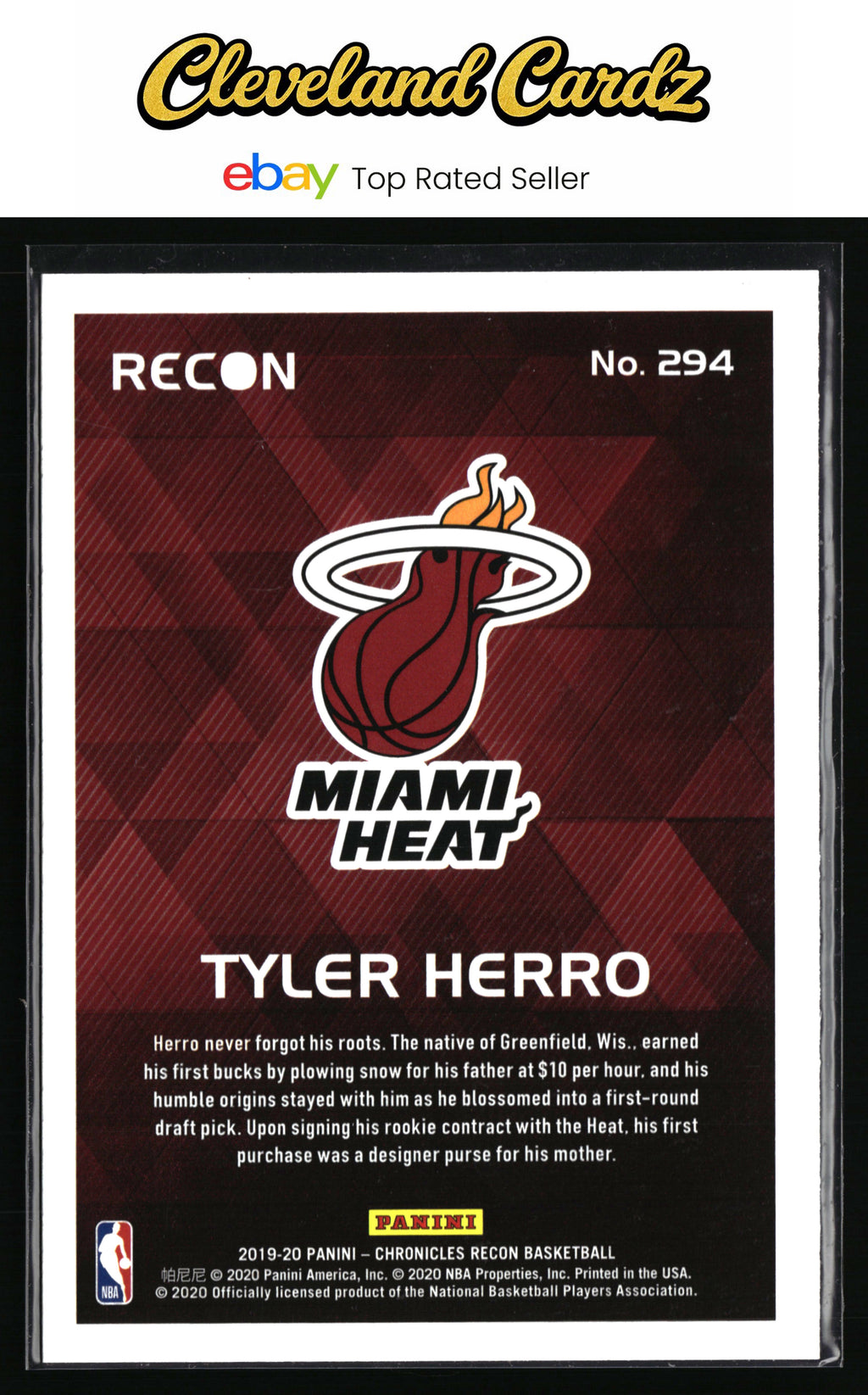 2019-20 Panini Chronicles #294 Tyler Herro