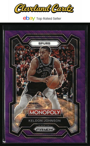 2023-24 Panini Prizm Monopoly #79 Keldon Johnson Purple