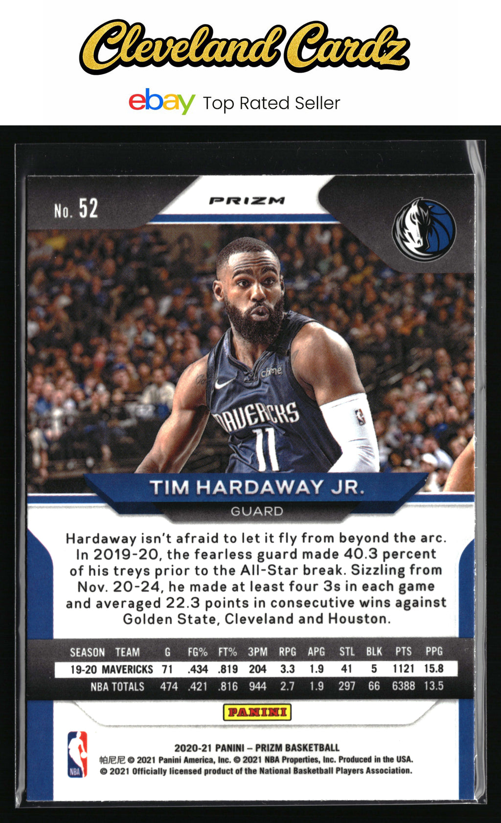 2020-21 Panini Prizm #52 Tim Hardaway Jr. Ruby Wave Prizms