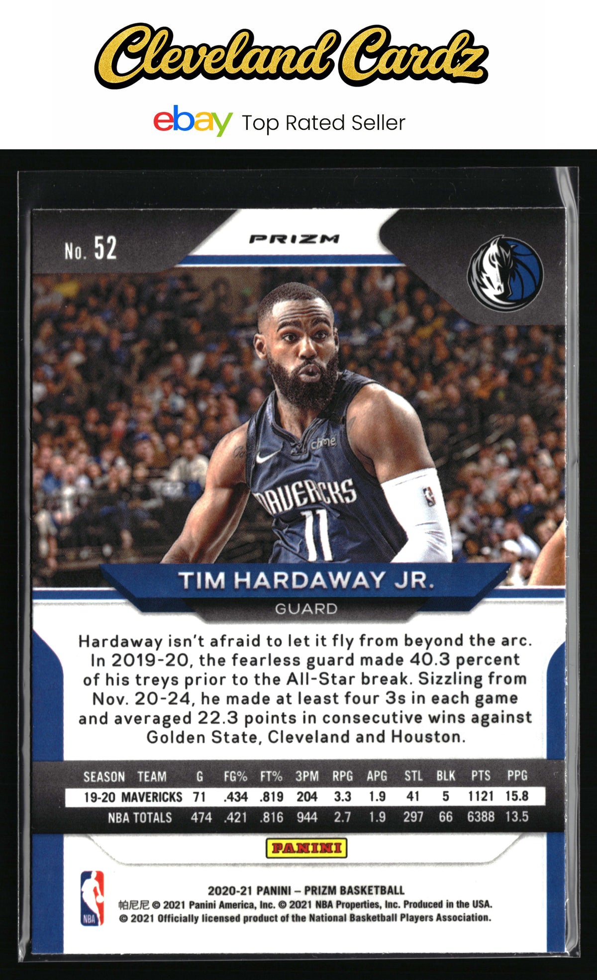 2020-21 Panini Prizm #52 Tim Hardaway Jr. Ruby Wave Prizms