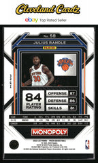 2022-23 Panini Prizm Monopoly #58 Julius Randle Silver