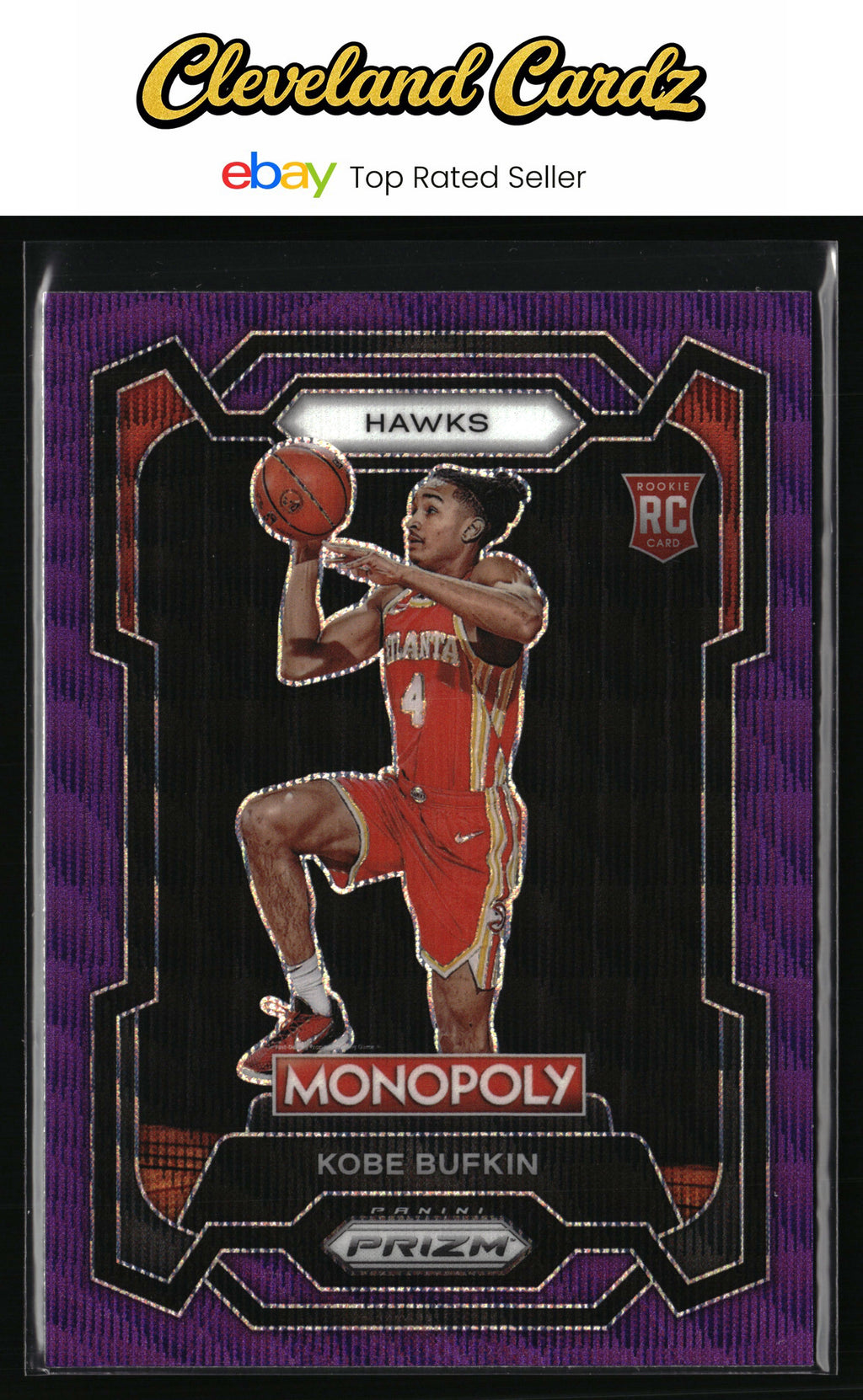 2023-24 Panini Prizm Monopoly #6 Kobe Bufkin Purple