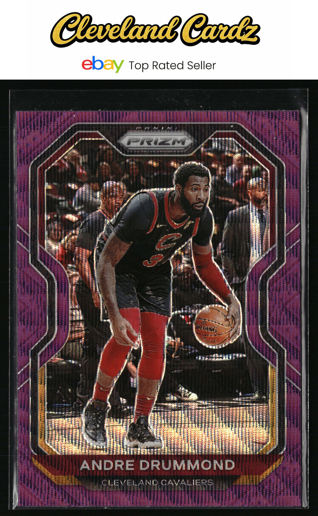 2020-21 Panini Prizm #222 Andre Drummond Purple Wave Prizms
