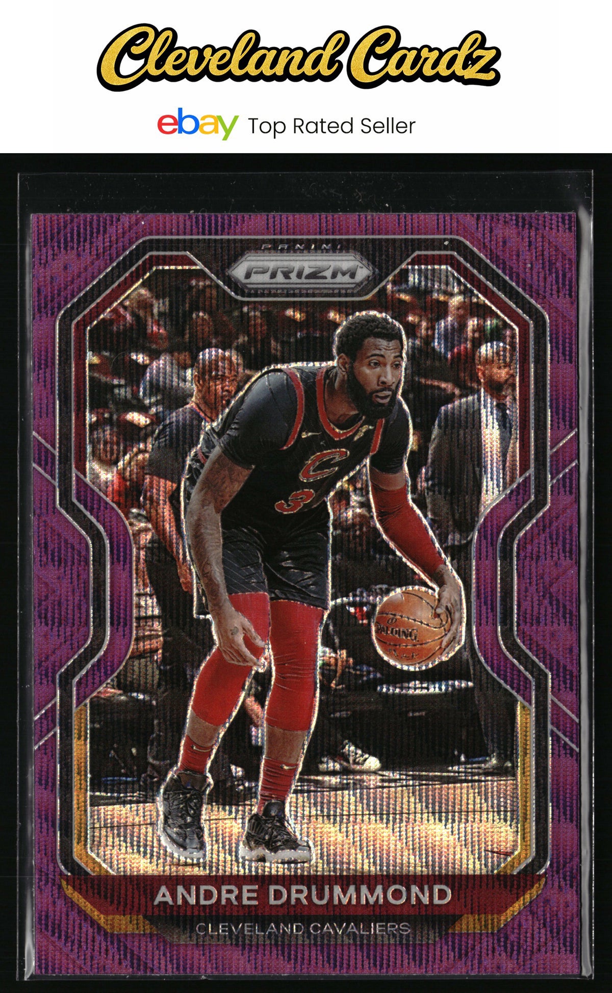 2020-21 Panini Prizm #222 Andre Drummond Purple Wave Prizms
