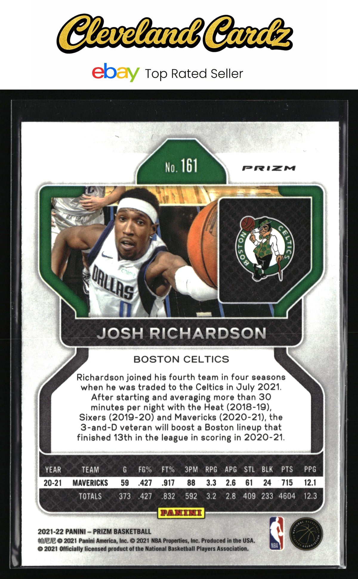 2021-22 Panini Prizm #161 Josh Richardson Silver