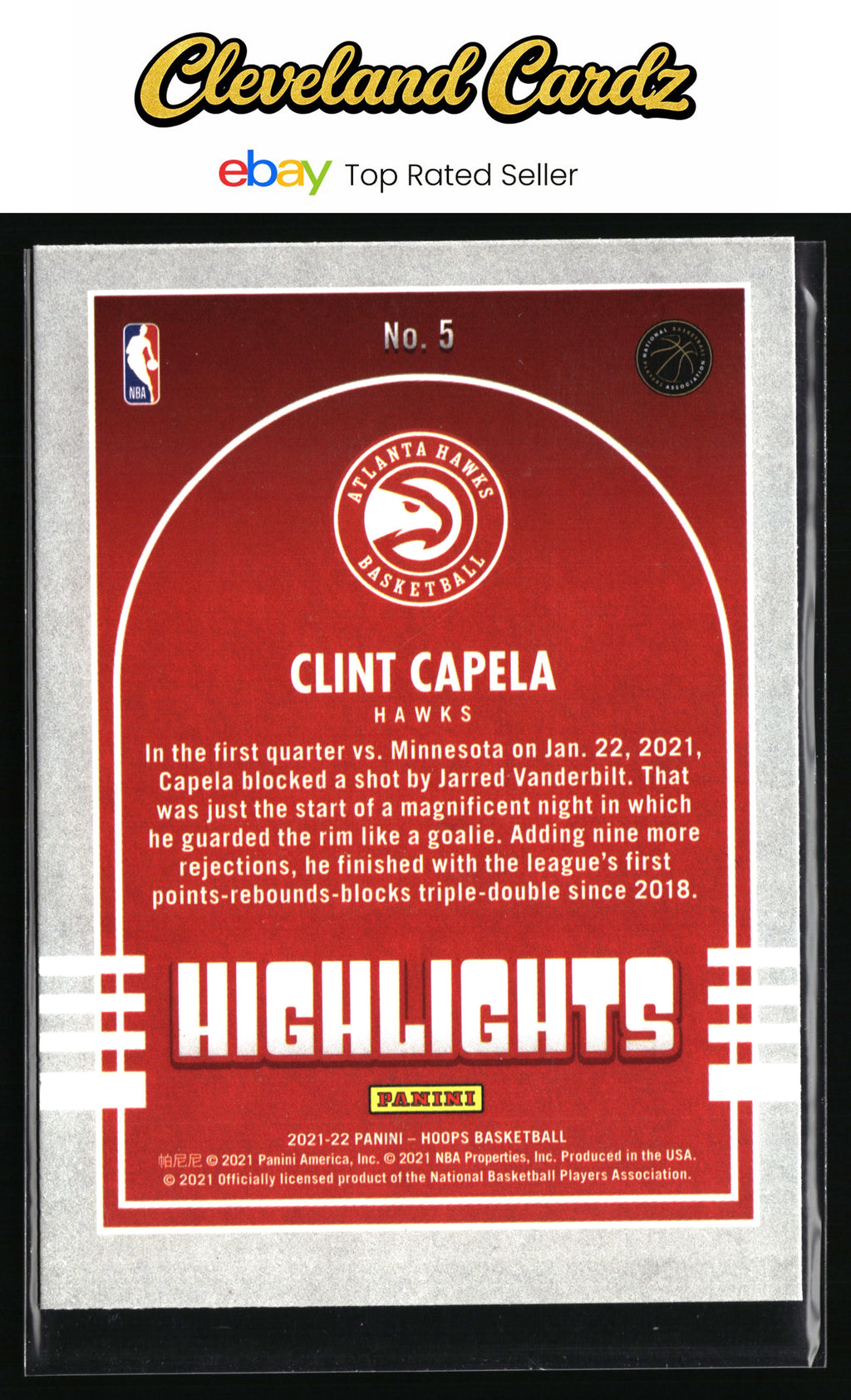2021-22 Hoops #5 Clint Capela Highlights