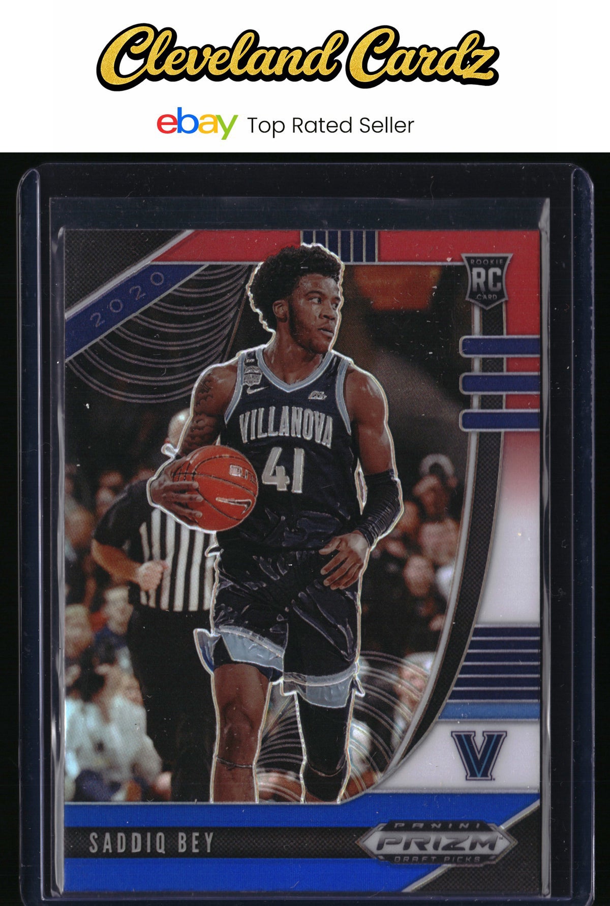 2020 Panini Prizm Draft Picks Collegiate #59 Saddiq Bey Red White and Blue
