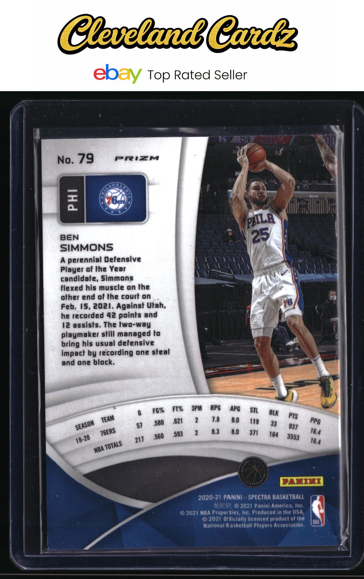2020-21 Panini Spectra #79 Ben Simmons Asia Green