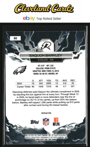 2025 Topps Resurgence #80 Saquon Barkley Refractor
