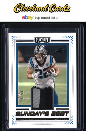 2020 Panini Playoff #SB-CM Christian McCaffrey Sundays Best Prime #/50