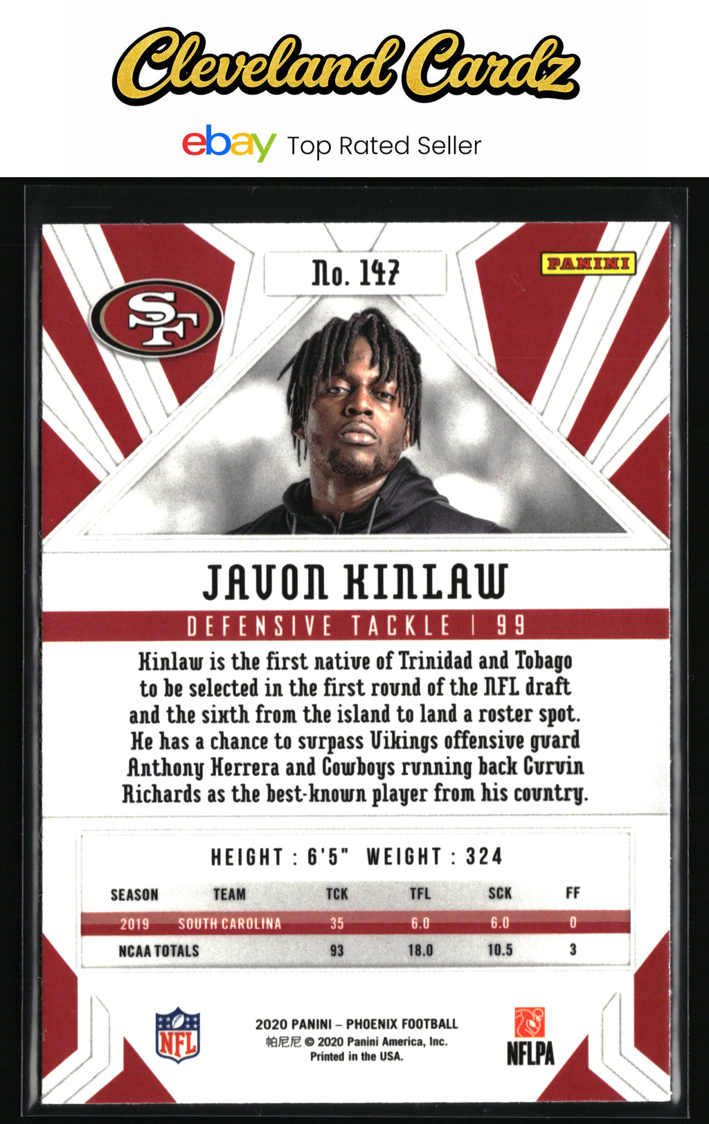 2020 Panini Phoenix #147 Javon Kinlaw