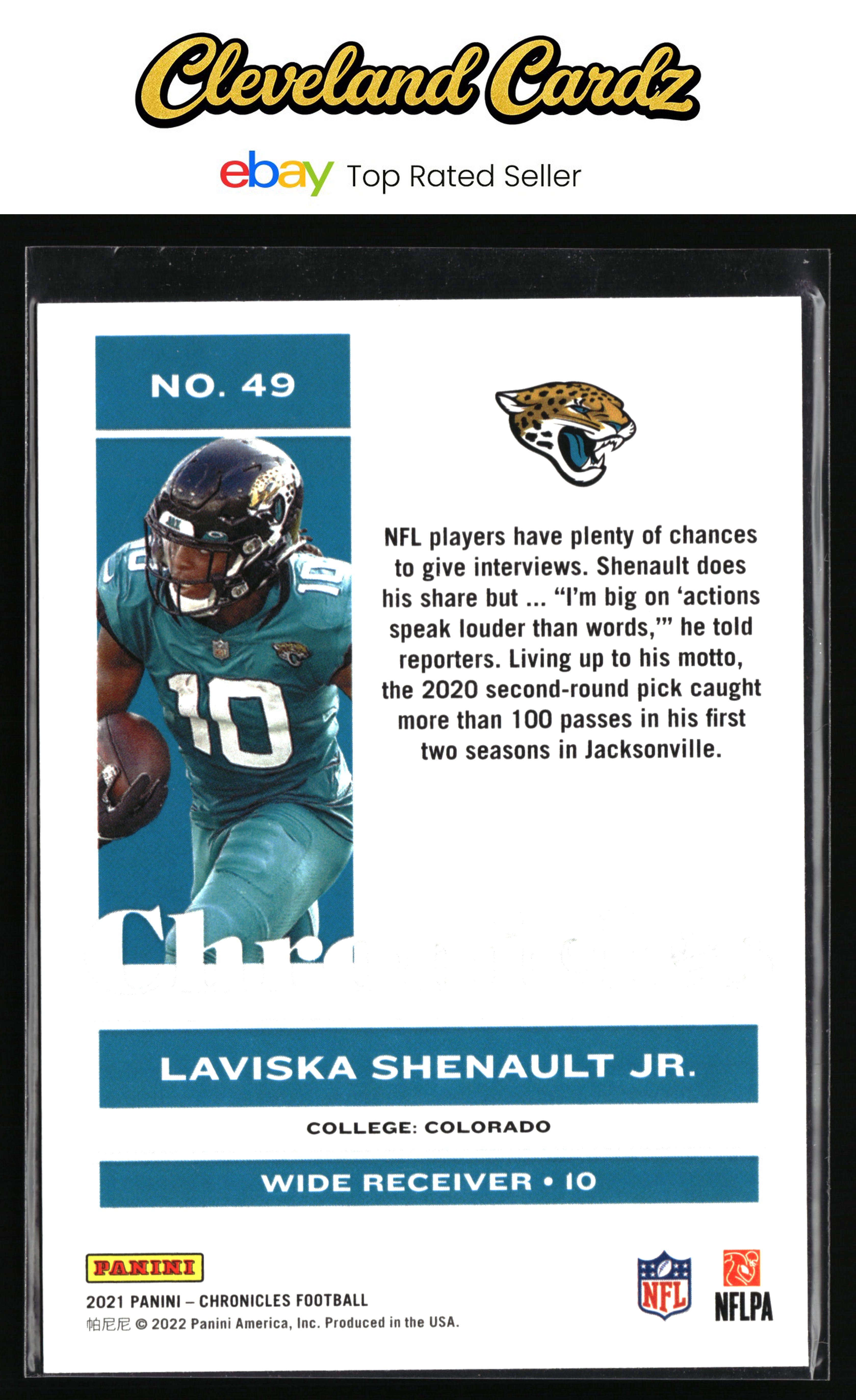 2021 Panini Chronicles #49 Laviska Shenault Jr.