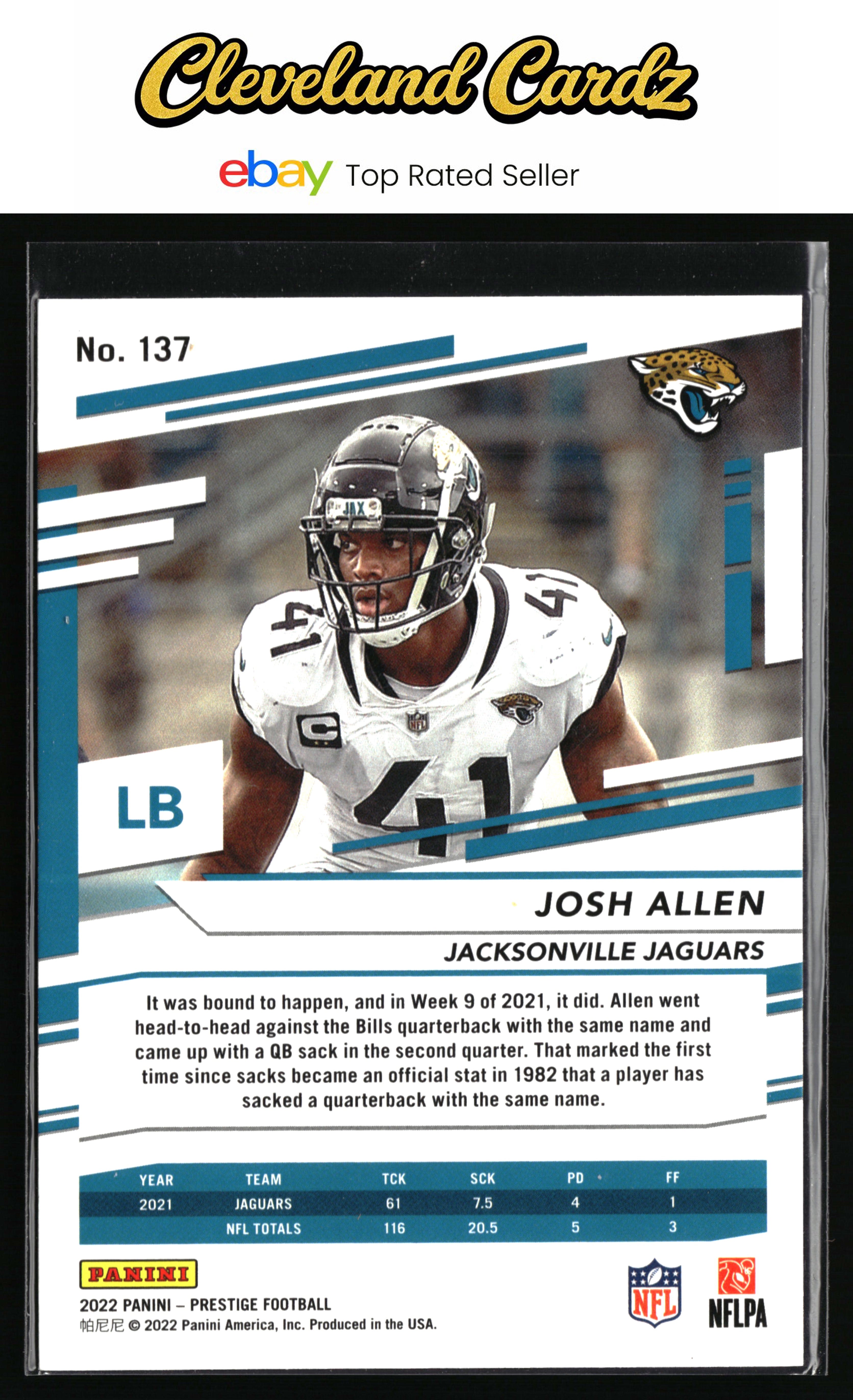 2022 Panini Prestige #137 Josh Allen