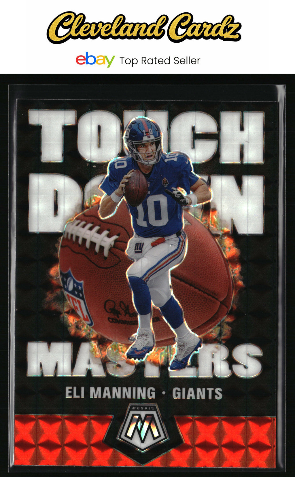 2020 Panini Mosaic #TM13 Eli Manning Touchdown Masters Prizm