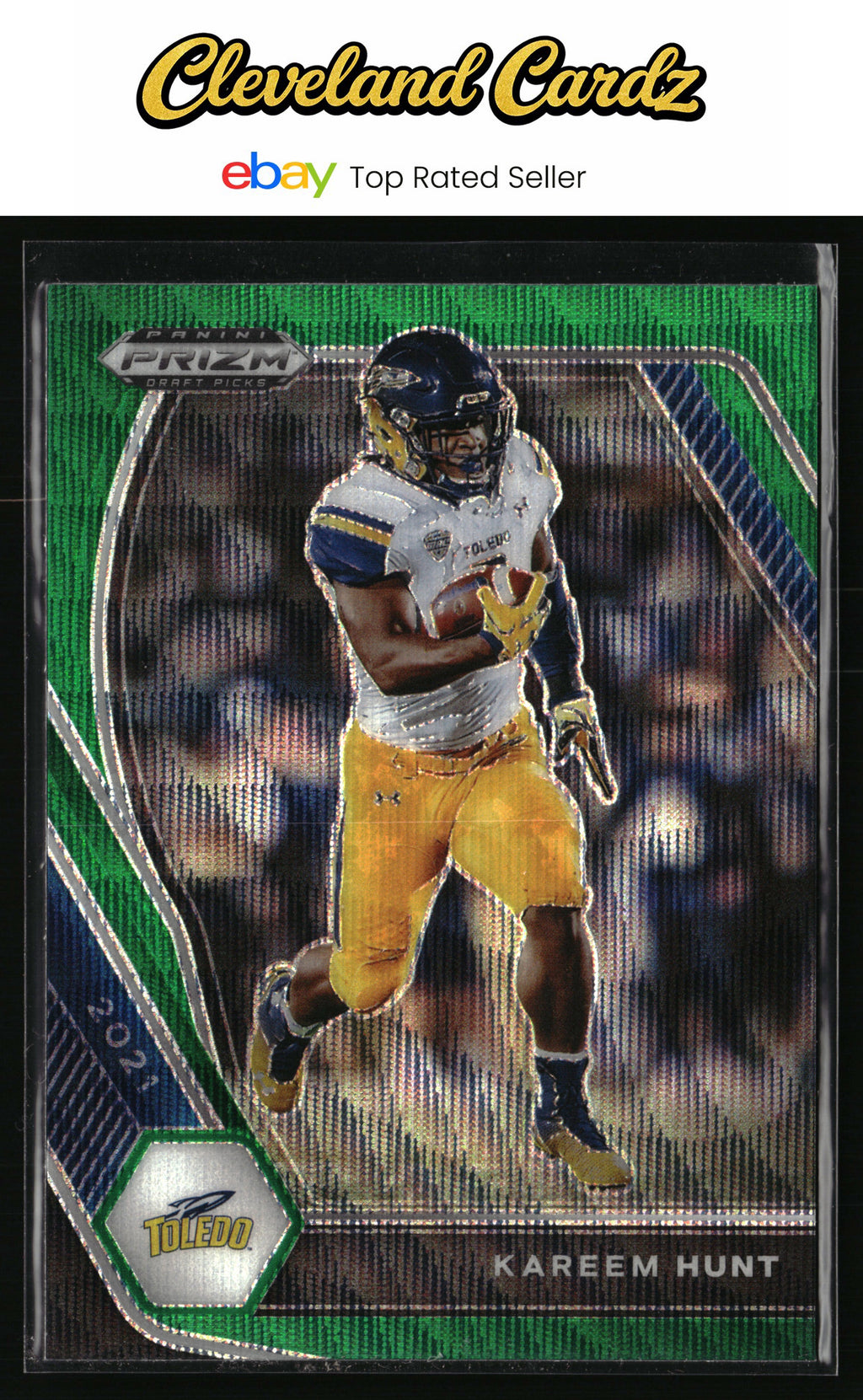 2021 Panini Prizm Draft Picks Collegiate #89 Kareem Hunt Green Wave