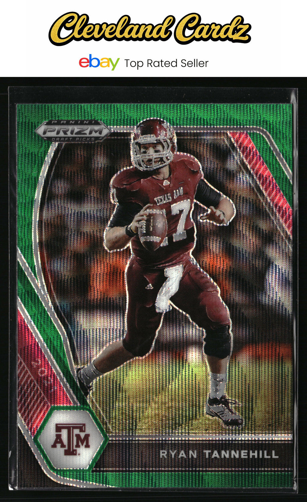 2021 Panini Prizm Draft Picks Collegiate #18 Ryan Tannehill Green Wave