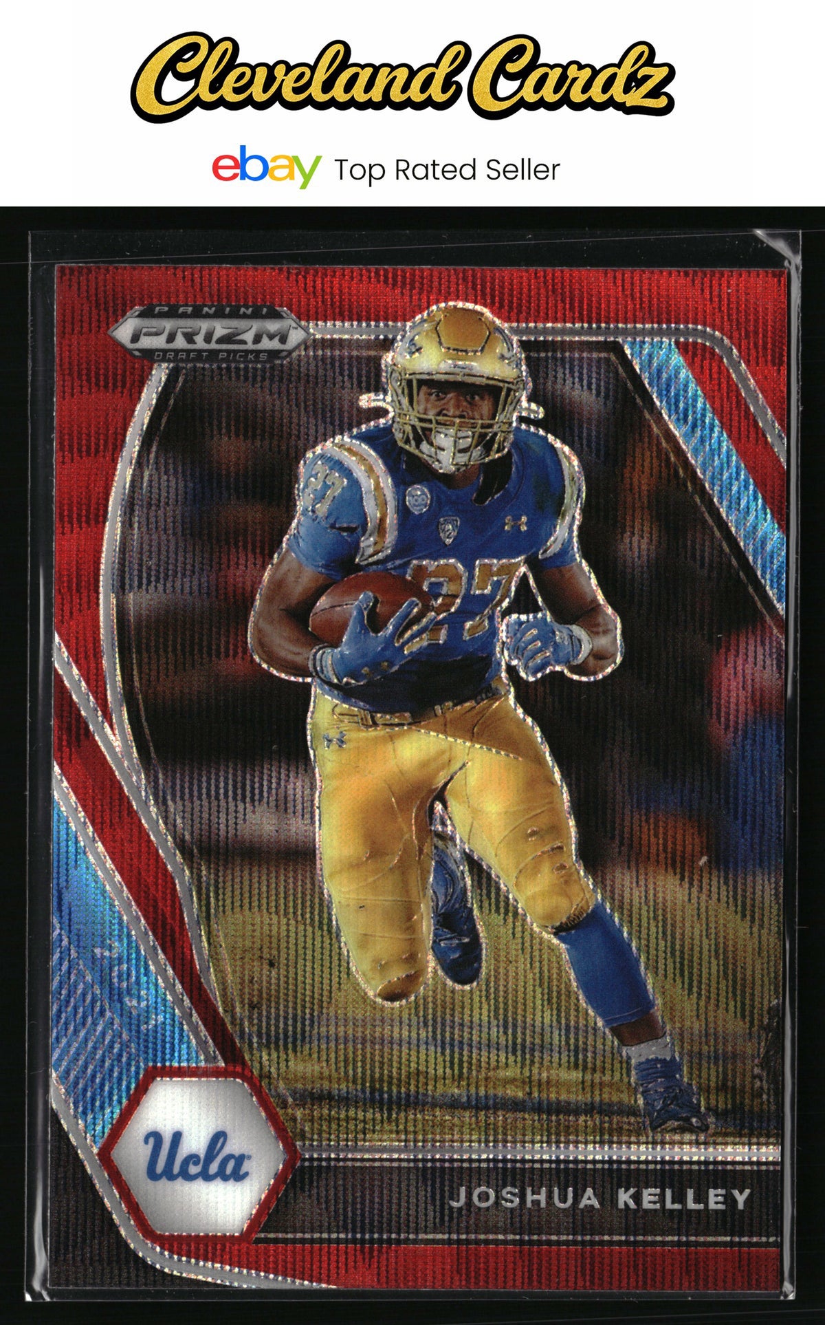 2021 Panini Prizm Draft Picks Collegiate #80 Joshua Kelley Ruby Wave
