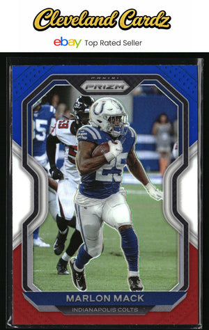 2020 Panini Prizm #86 Marlon Mack Prizm Red White and Blue