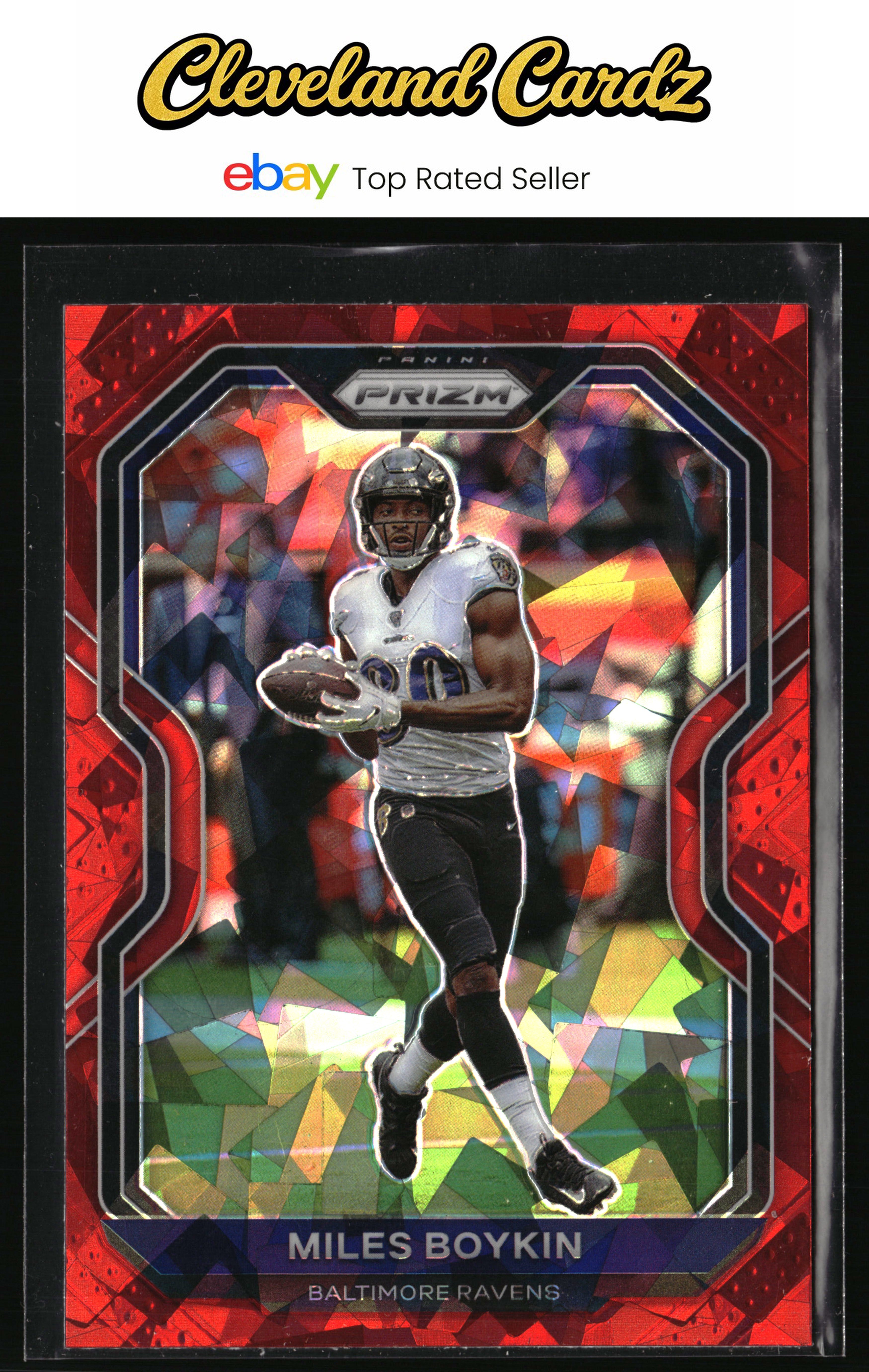 2020 Panini Prizm #40 Miles Boykin Prizm Red Ice
