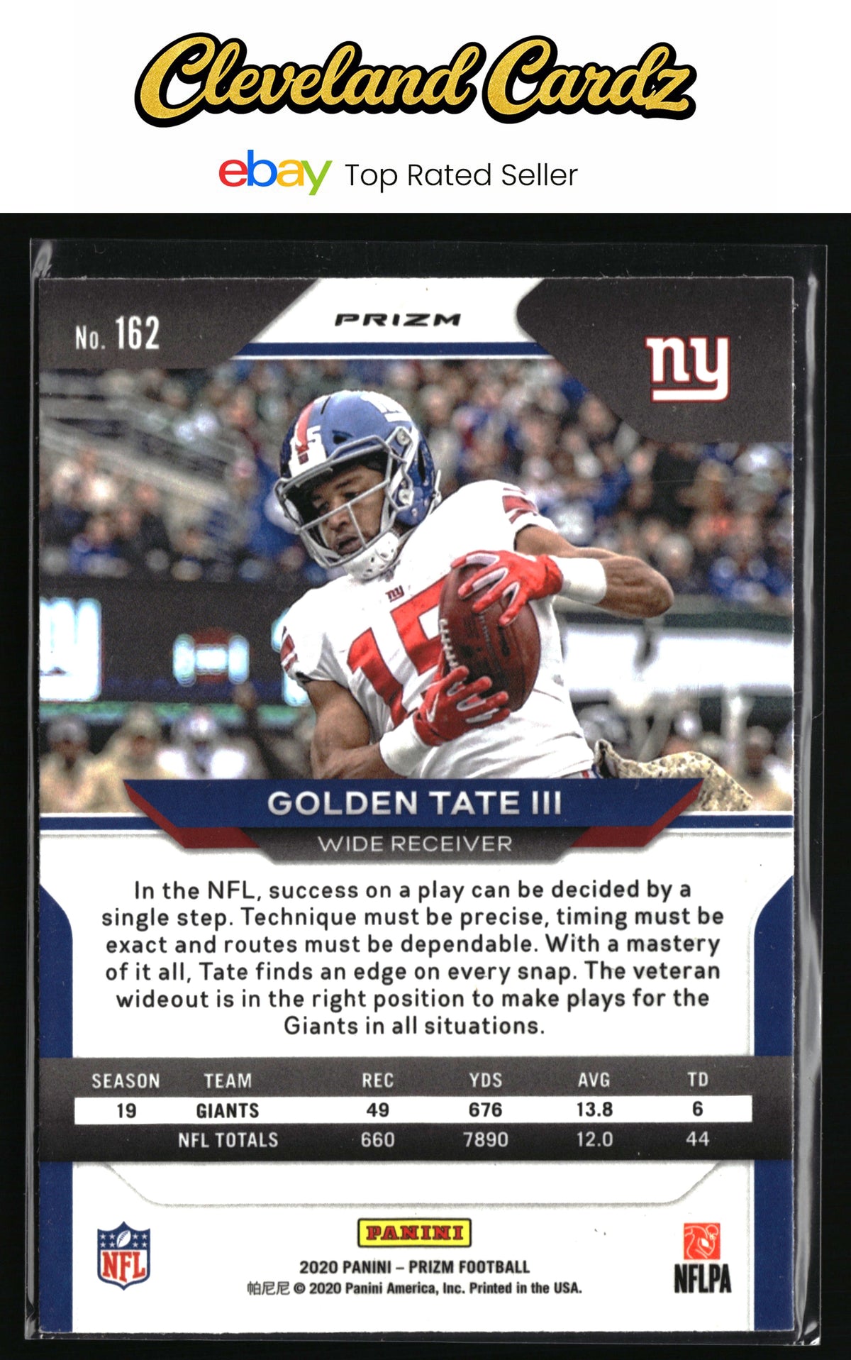 2020 Panini Prizm #162 Golden Tate III Prizm Red Ice