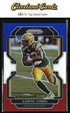 2021 Panini Prizm #139 Aaron Jones Red White and Blue