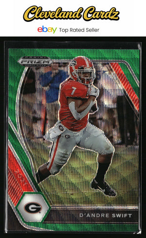 2021 Panini Prizm Draft Picks Collegiate #75 D'Andre Swift Green Wave