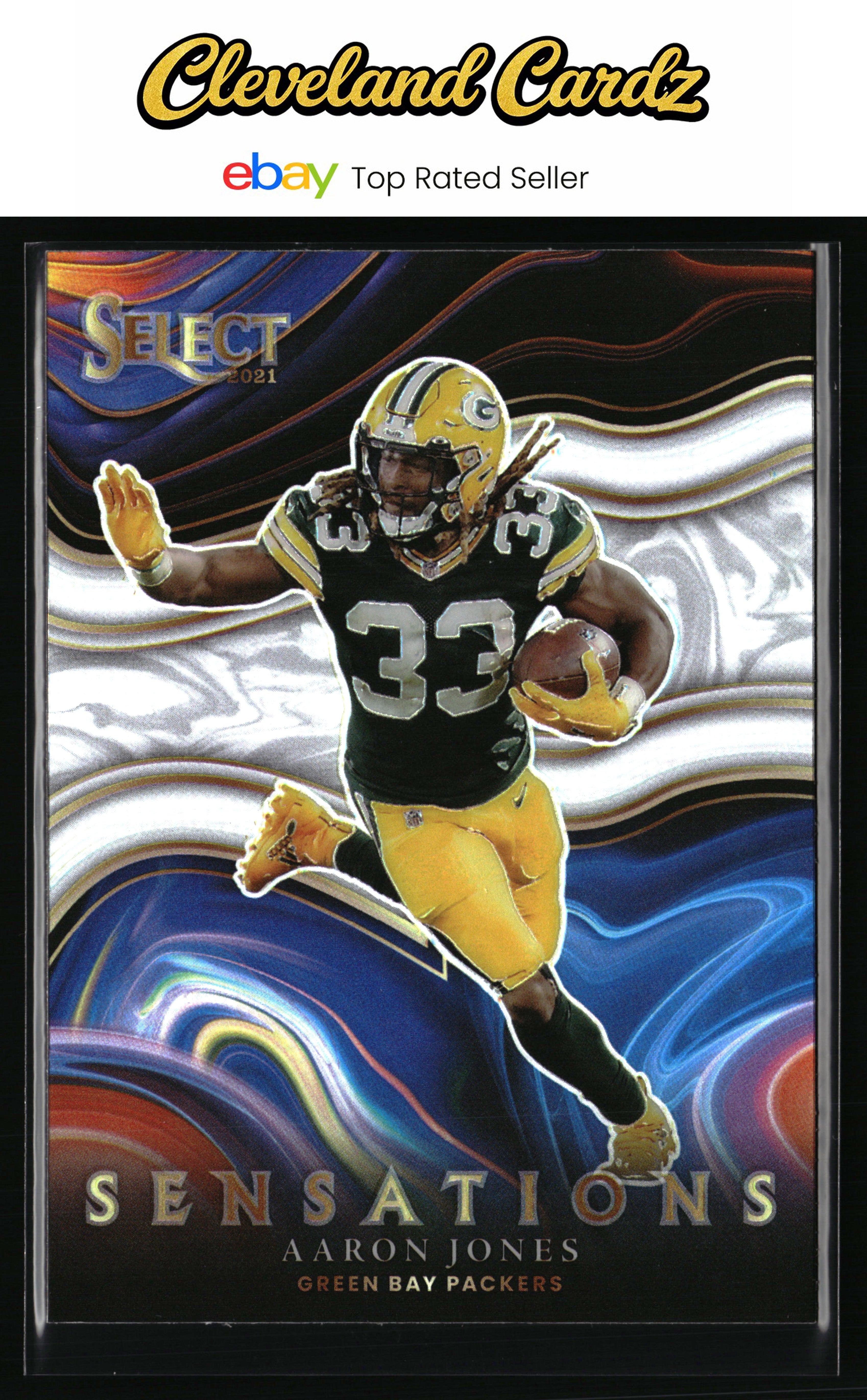 2021 Panini Select #SEN-23 Aaron Jones Sensations Prizm
