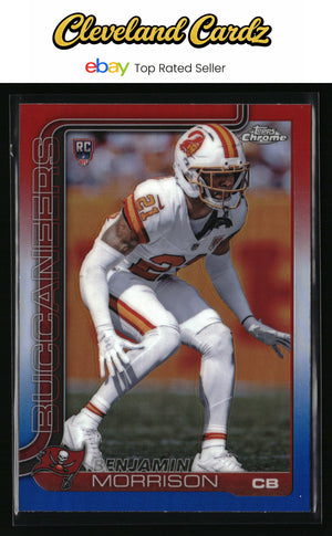 2025 Topps Chrome #355 Benjamin Morrison Red White and Blue Refractor