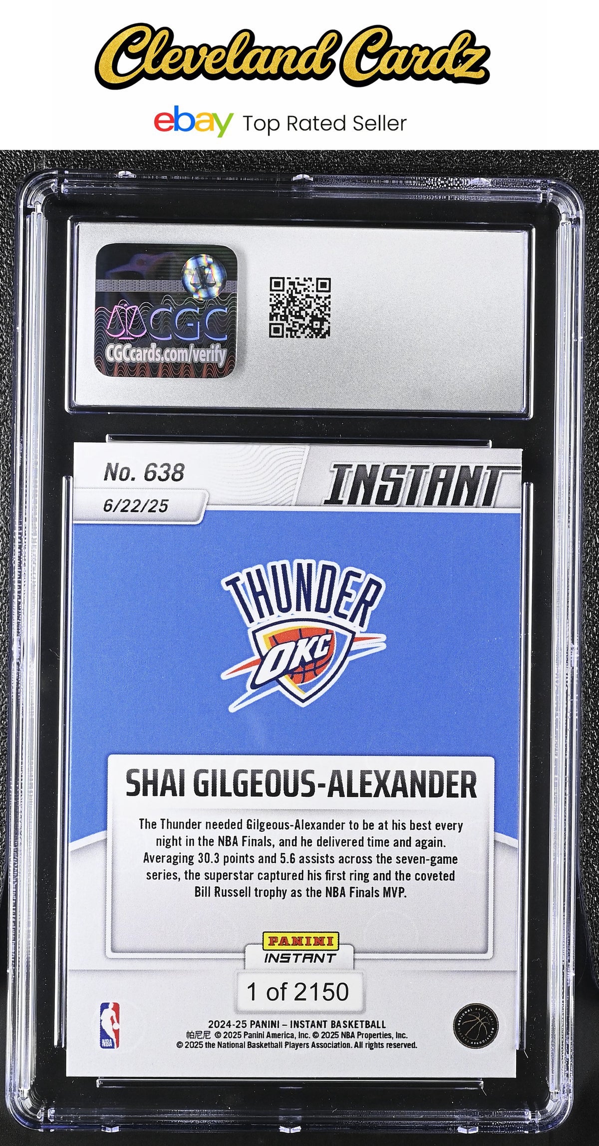 2024-25 Instant #638 Shai Gilgeous-Alexander CGC 10