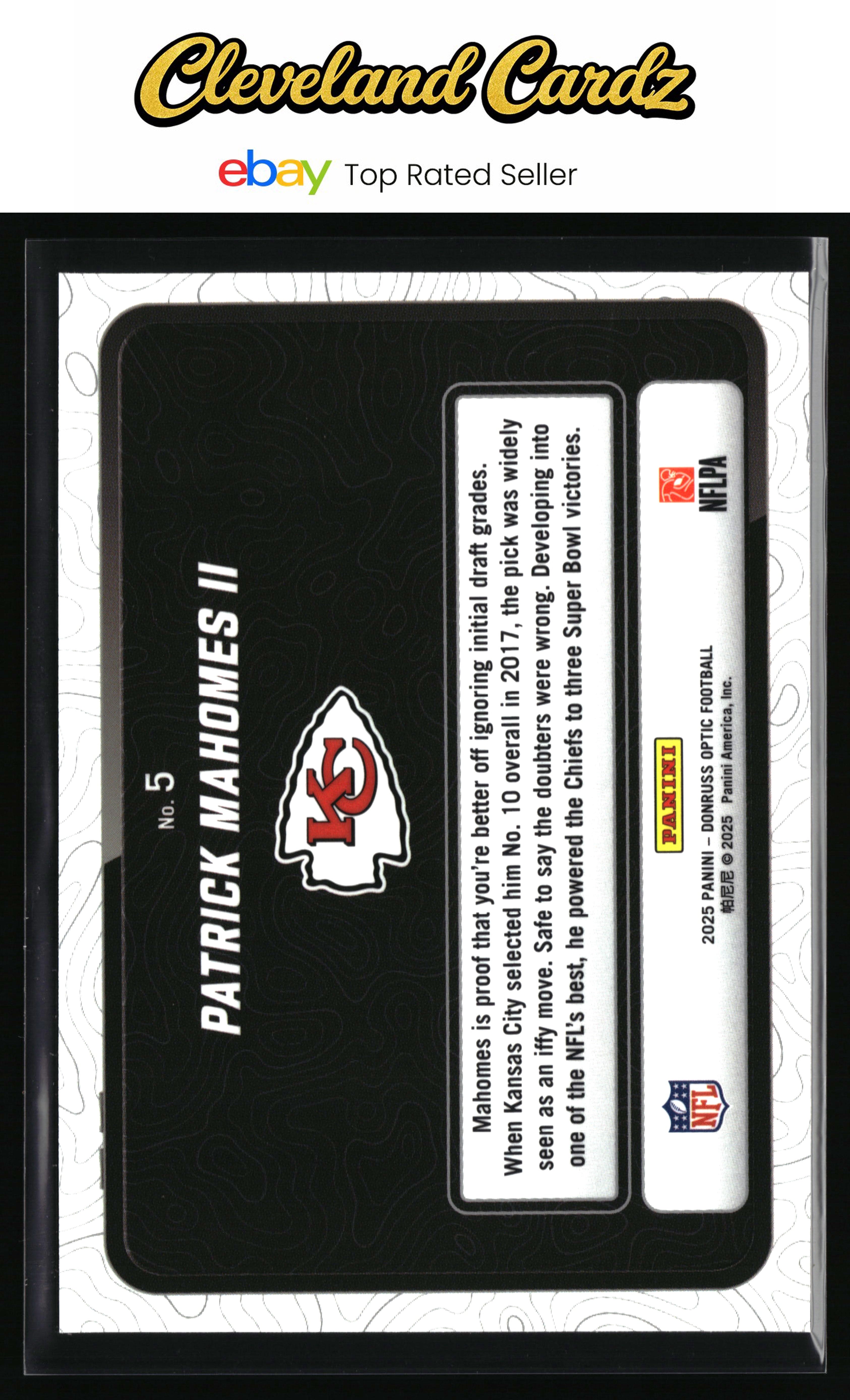 2025 Donruss Optic #5 Patrick Mahomes II Passing Grade