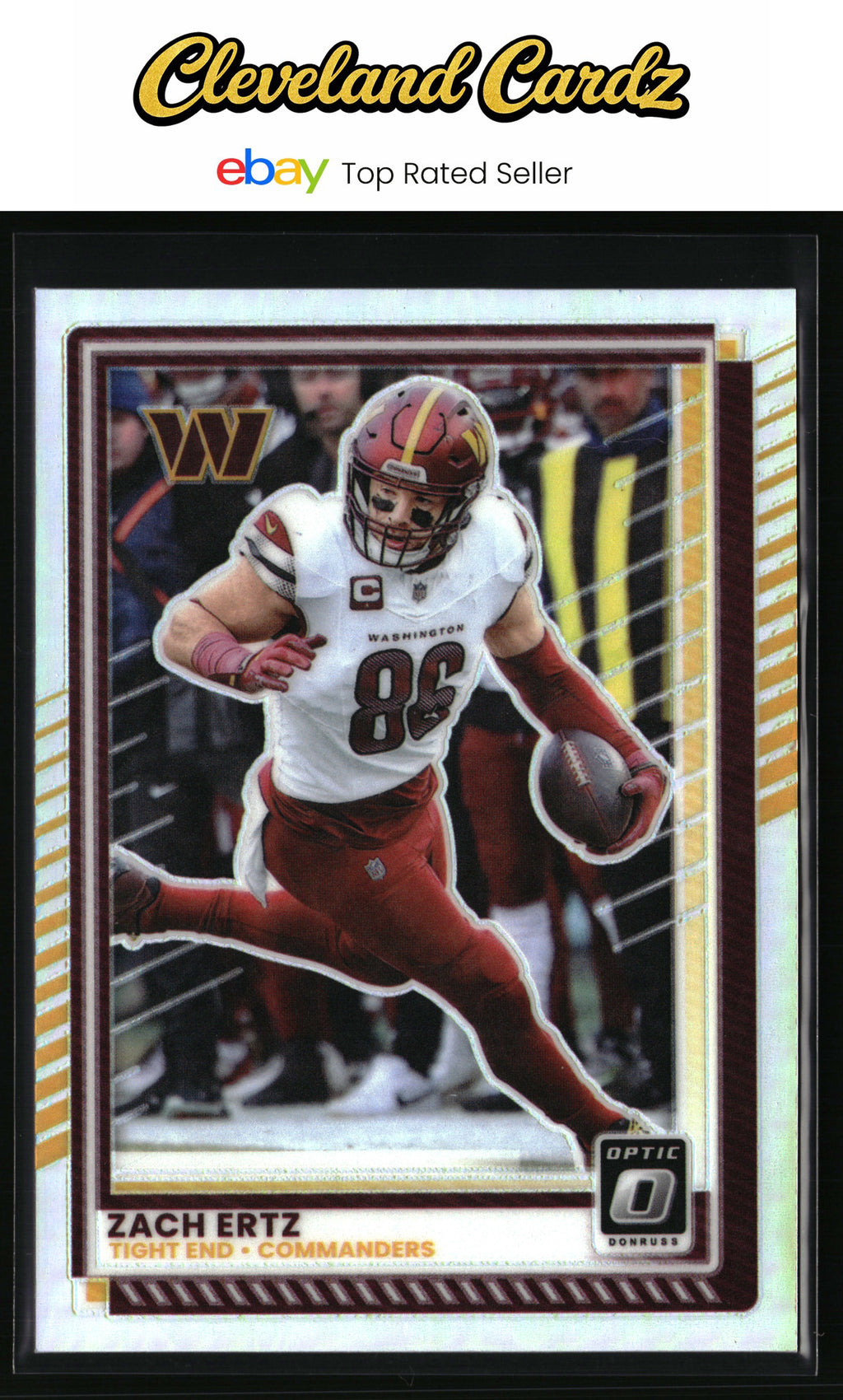 2025 Donruss Optic #156 Zach Ertz Silver Prizm