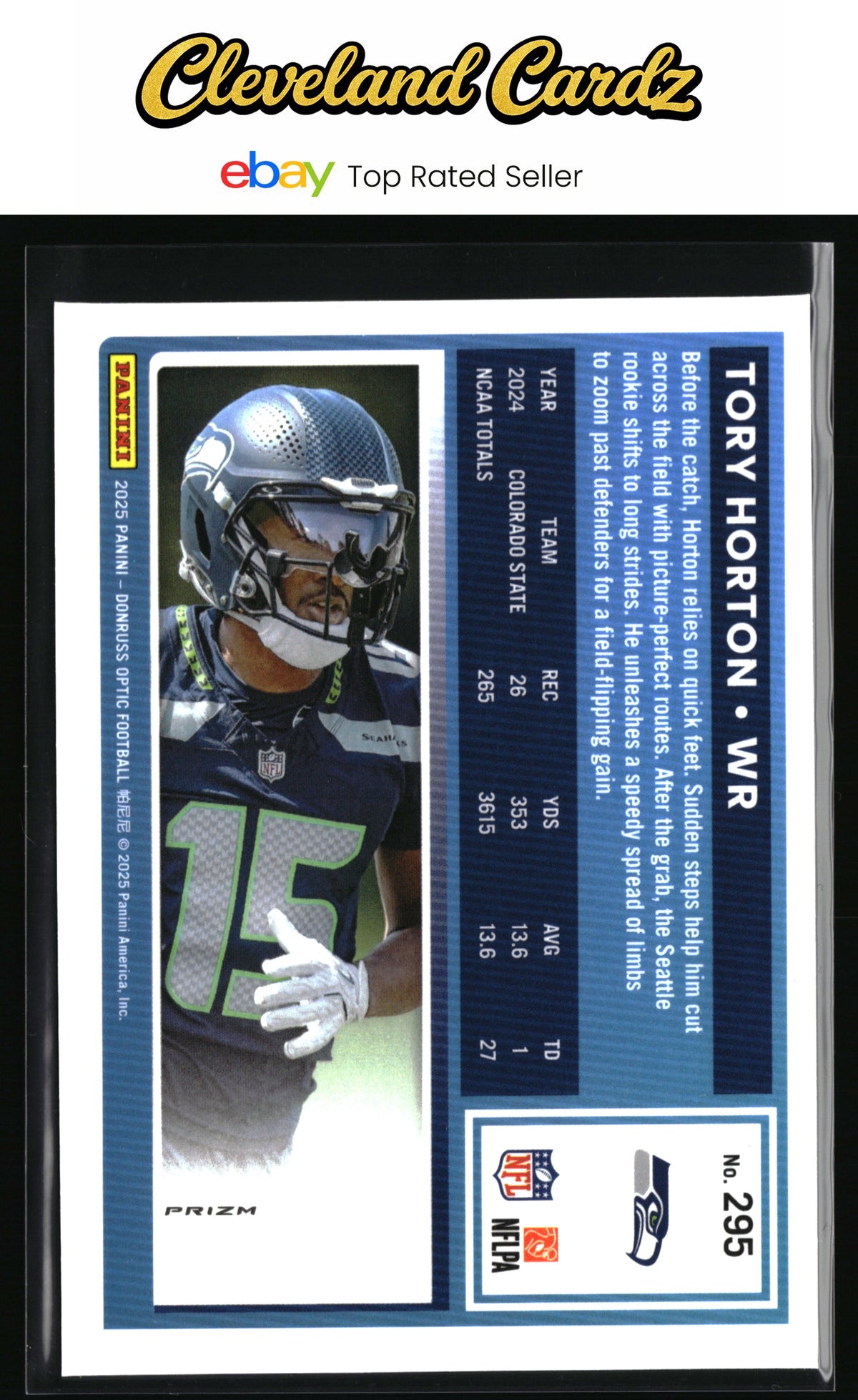 2025 Donruss Optic #295 Tory Horton Purple Scope