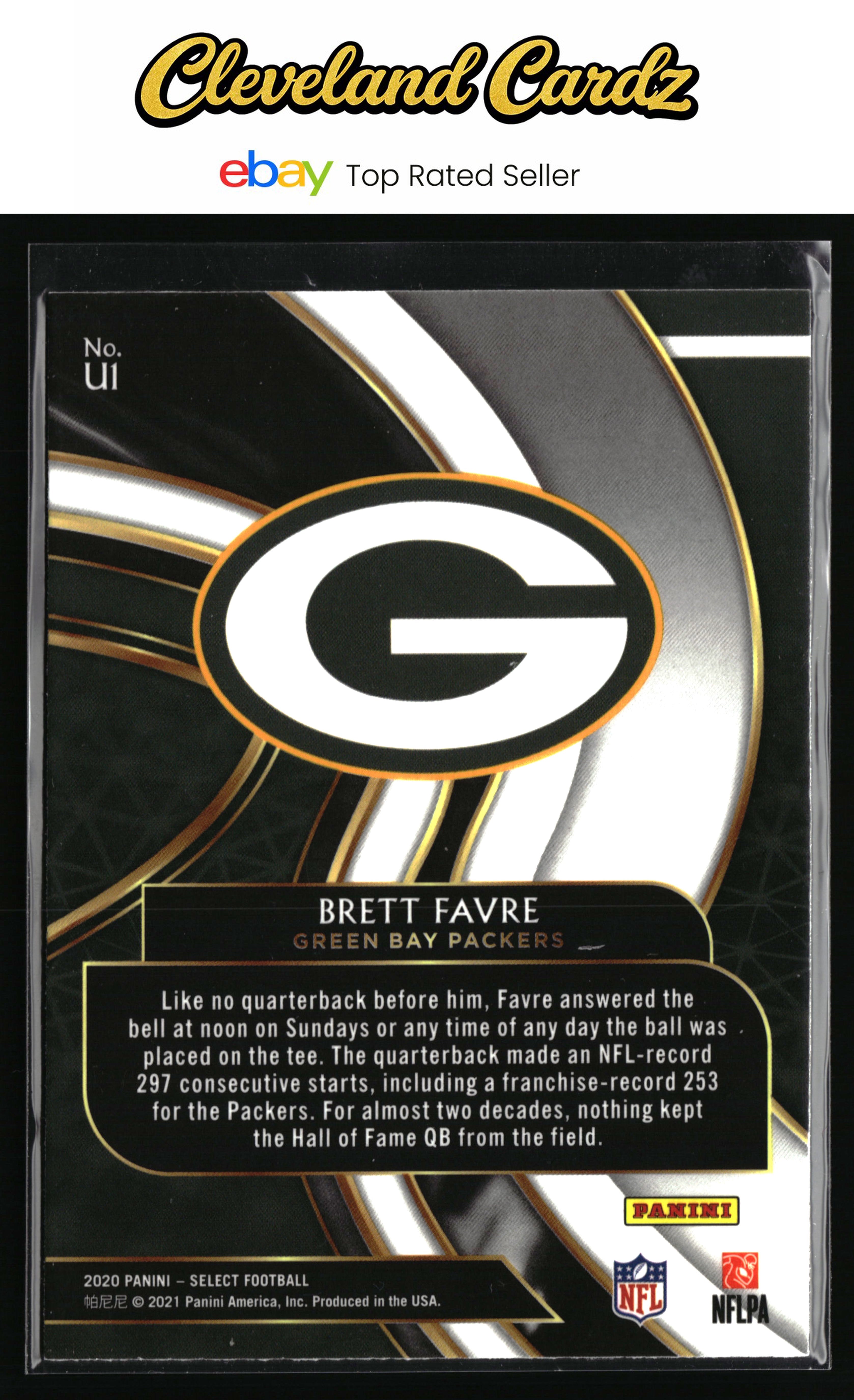 2020 Panini Select #U1 Brett Favre Unbreakable