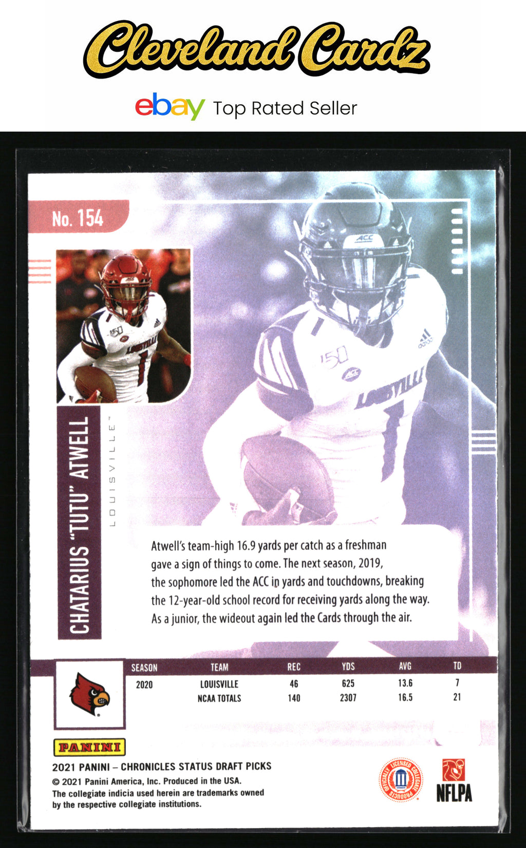 2021 Panini Chronicles Draft Picks #154 Chatarius "Tutu" Atwell
