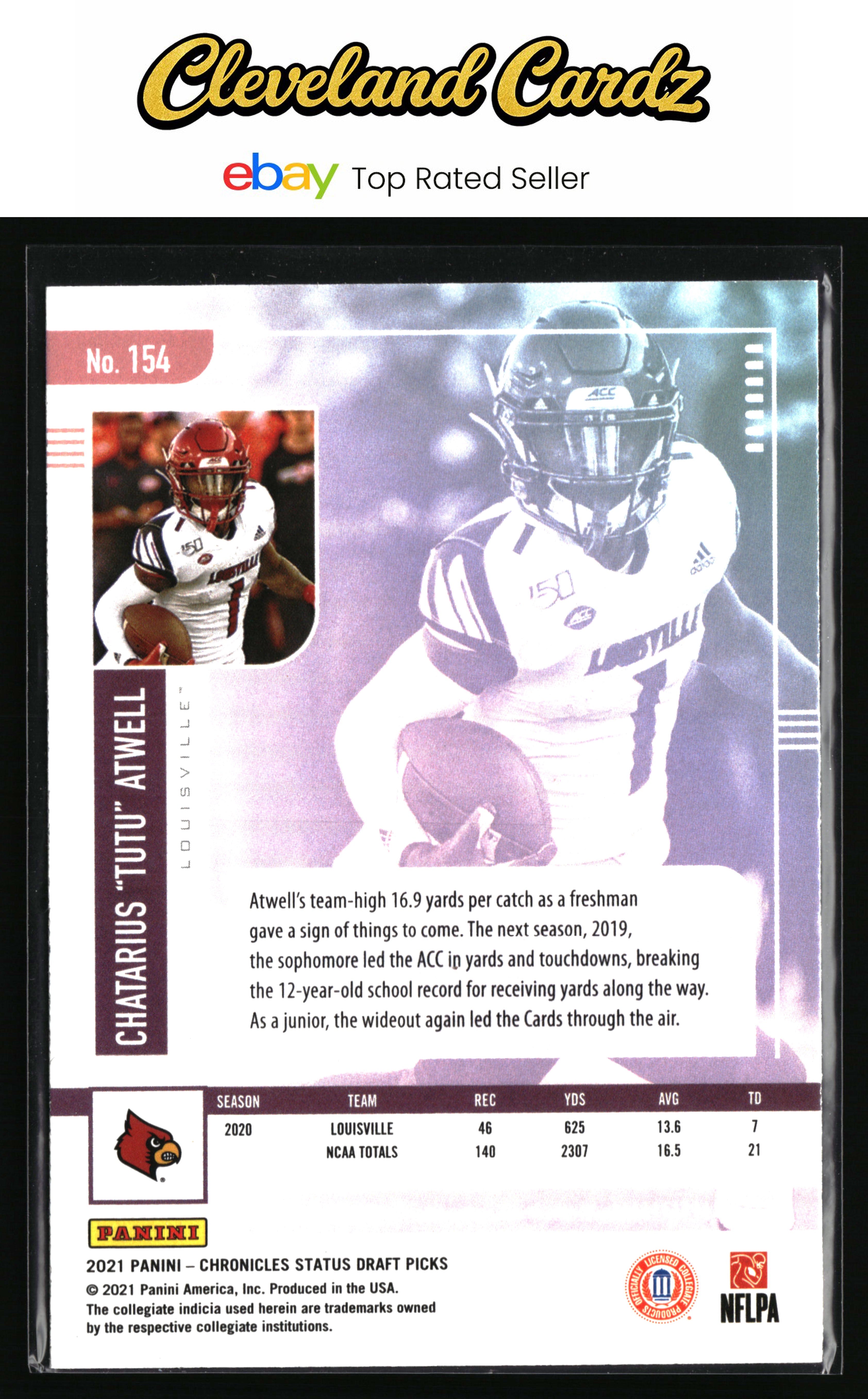 2021 Panini Chronicles Draft Picks #154 Chatarius "Tutu" Atwell