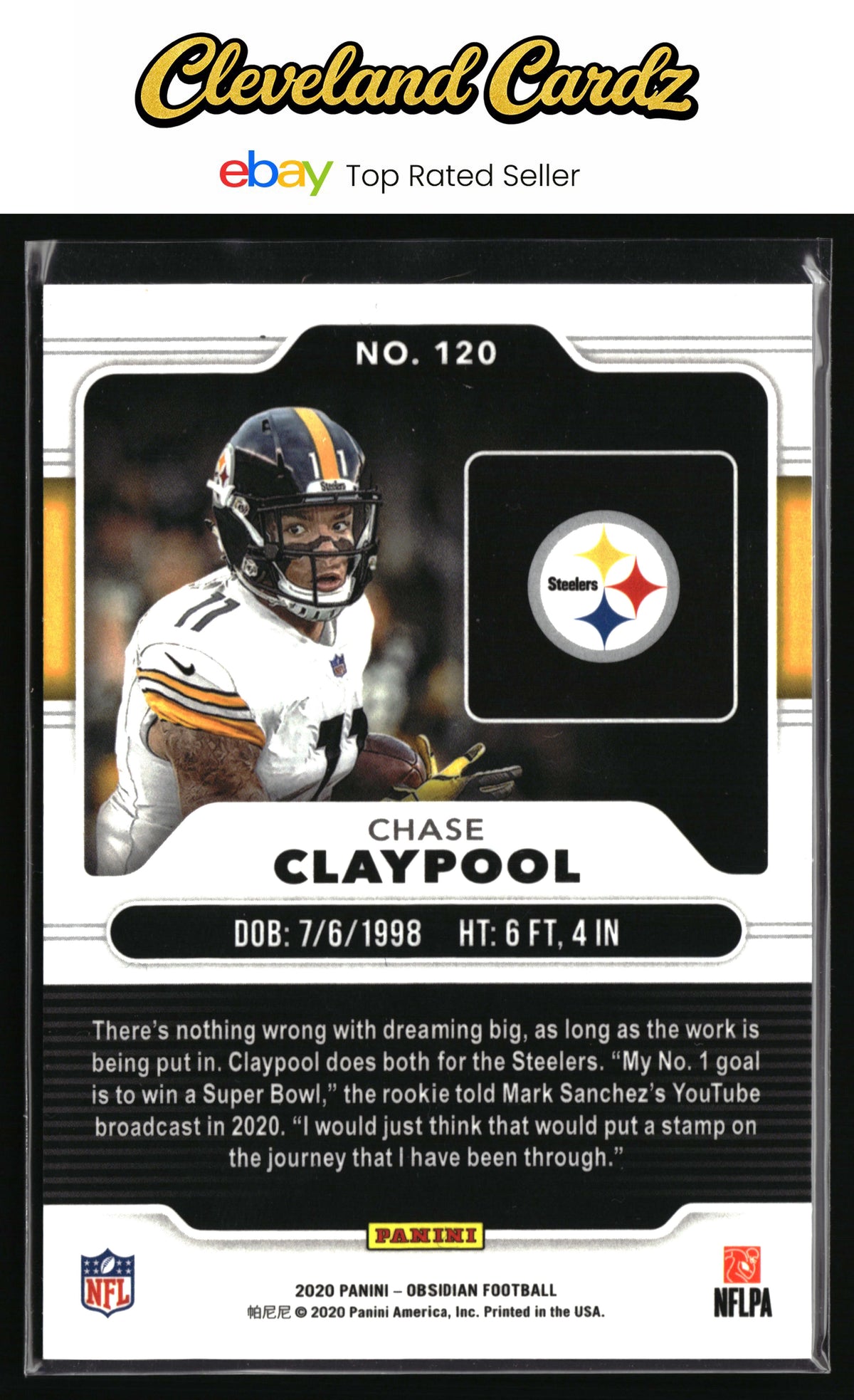 2020 Panini Obsidian #120 Chase Claypool