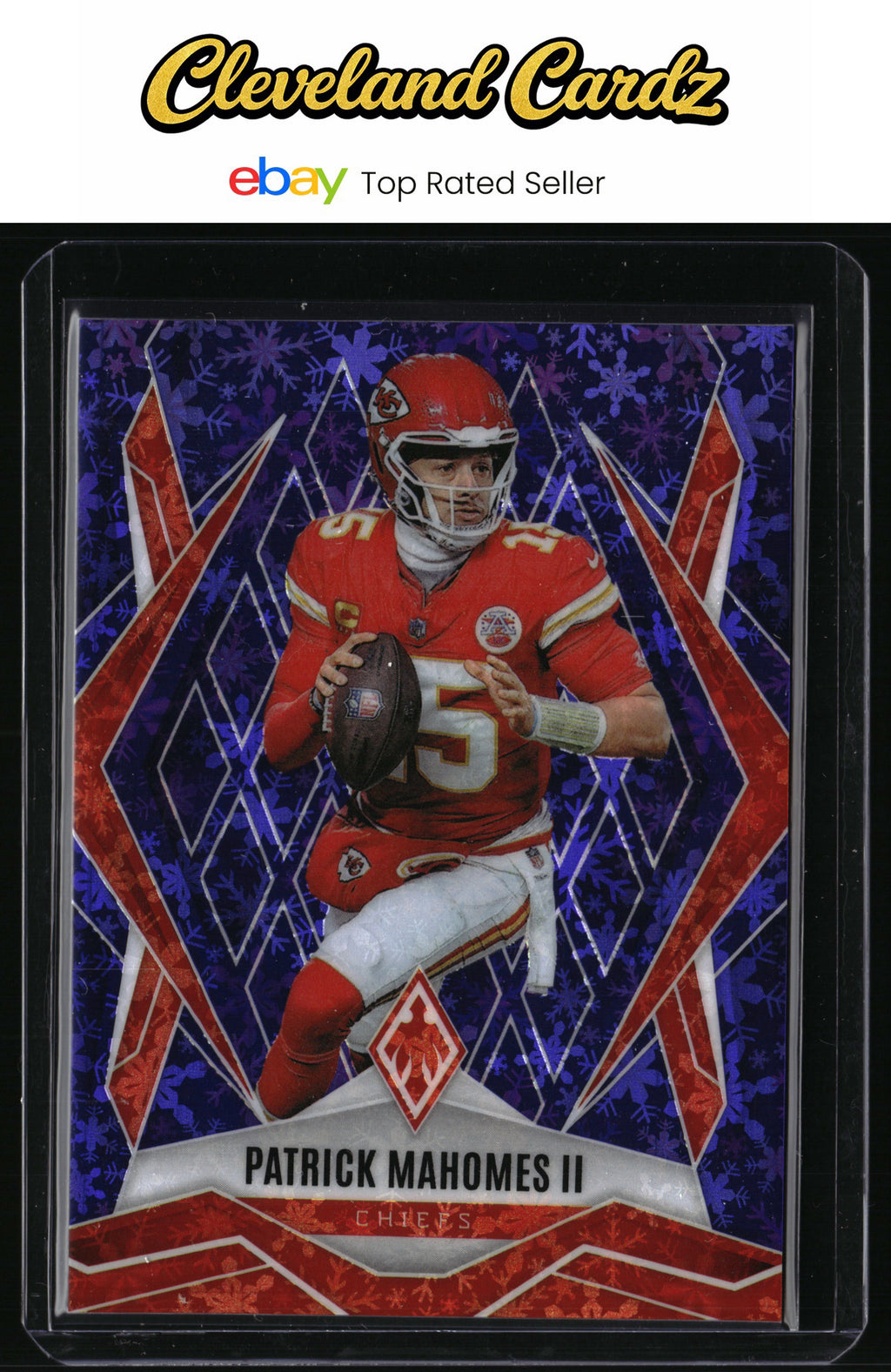 2025 Panini Phoenix #1 Patrick Mahomes II Purple Winter Prizm #/249
