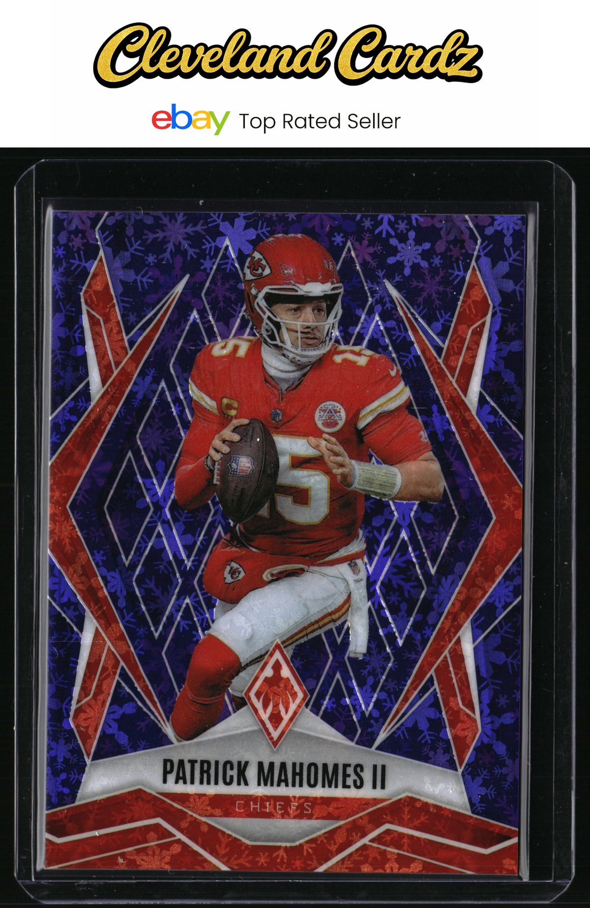 2025 Panini Phoenix #1 Patrick Mahomes II Purple Winter Prizm #/249