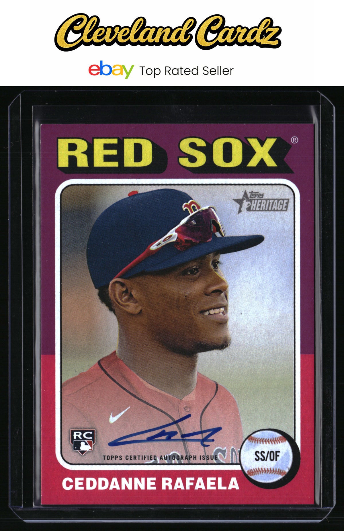 2024 Topps Heritage #ROACR Ceddanne Rafaela Real One Autographs (High Number)