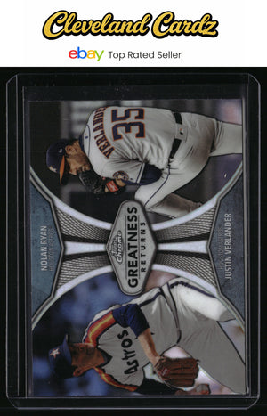 2019 Topps Chrome #GRE-2 Nolan Ryan / Justin Verlander Greatness Returns