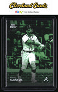 2025 Topps Black & White #021 Ronald Acuña Jr. Green #/99