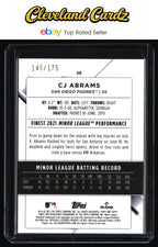2022 Finest #39 CJ Abrams Aqua Shimmer Refractors #/175