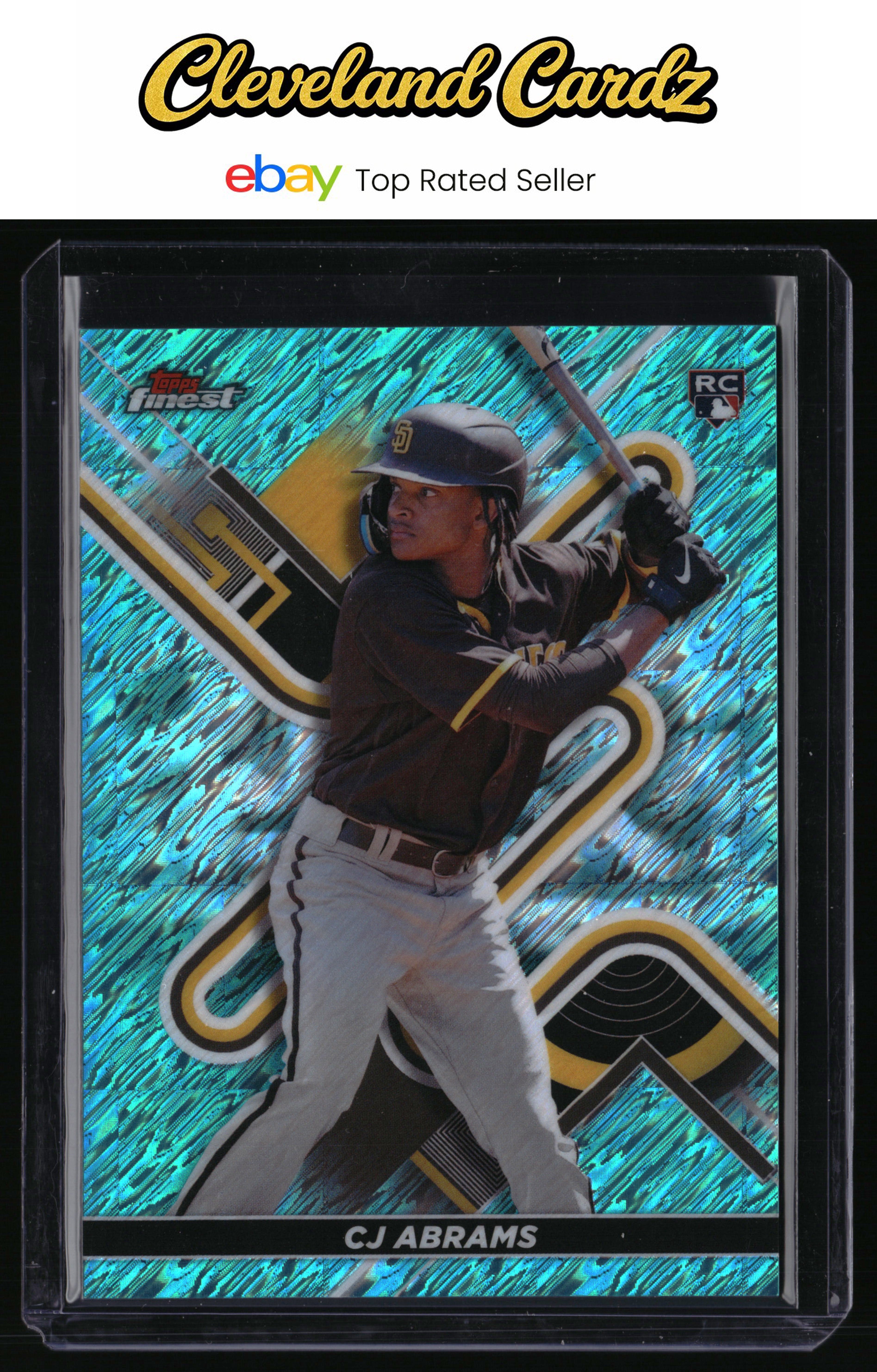 2022 Finest #39 CJ Abrams Aqua Shimmer Refractors #/175