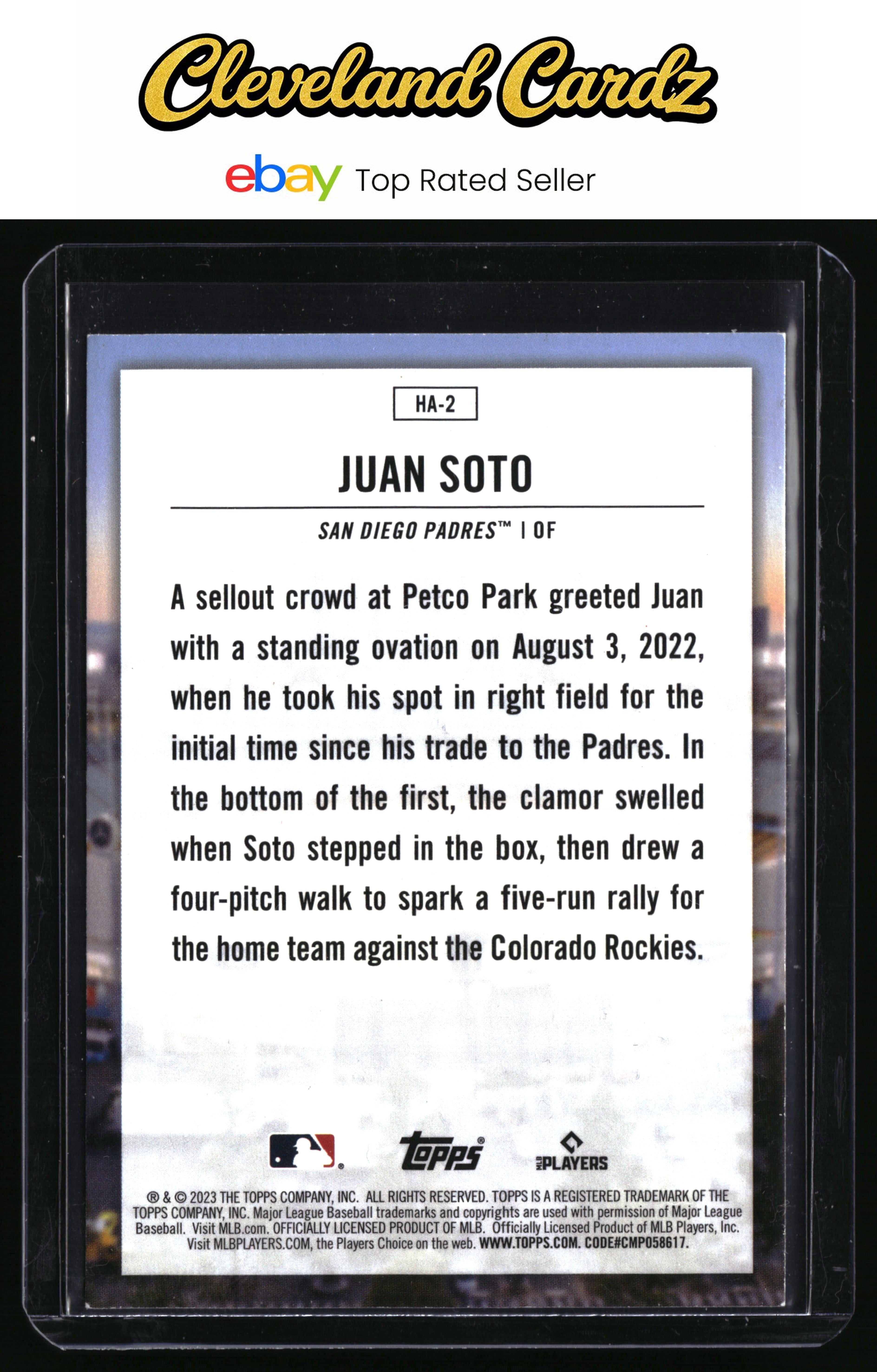 2023 Topps #HA-2 Juan Soto Home Field Advantage EX+ $ BELOW MKT